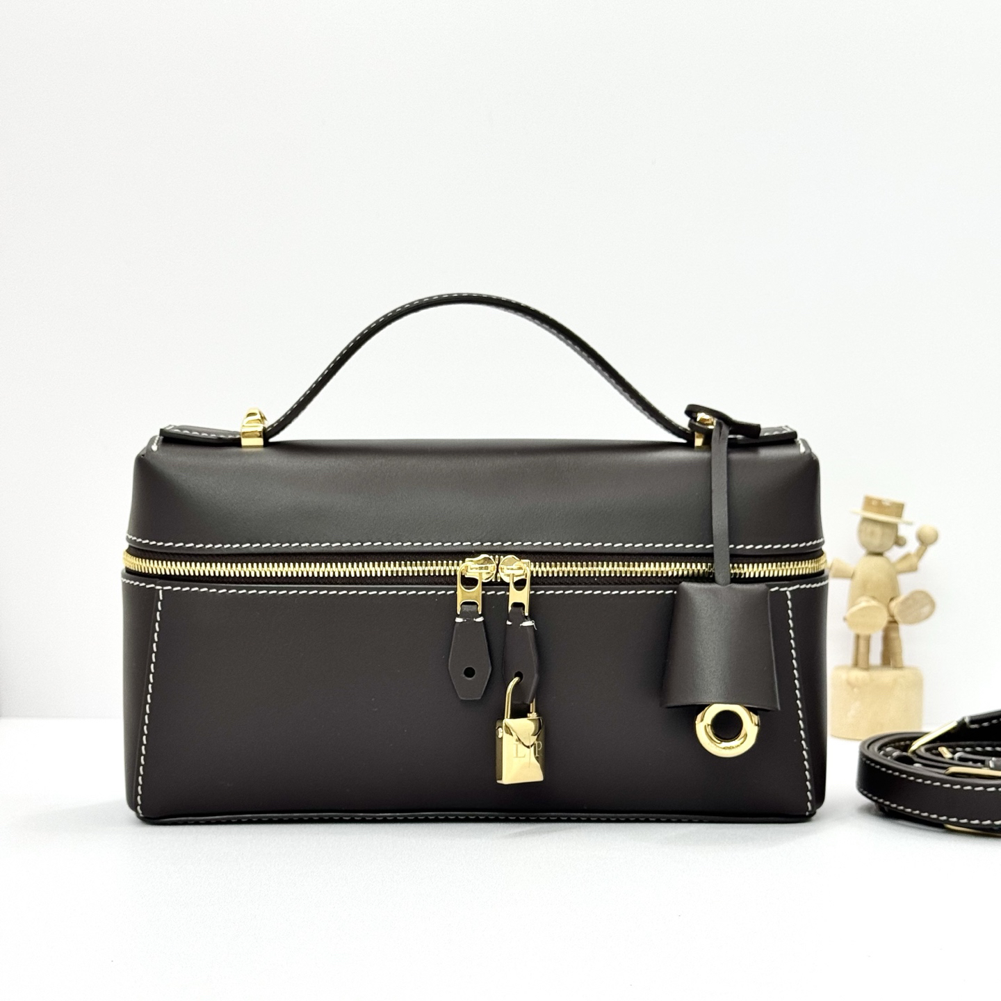 [TOP] Loro Piana Extra Bag L23 23 x 12 x 7cm - Coffee Color - 711 Luxury