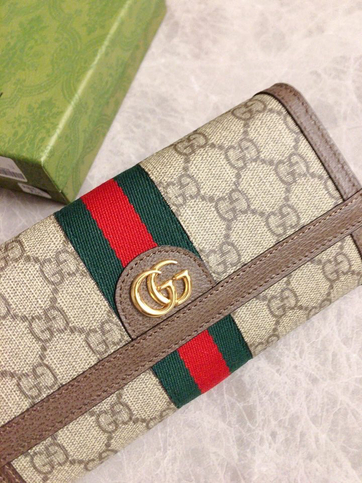 [TOP] GUCCI Wallet 9 x 10 x 3 cm - Brown - 711 Luxury