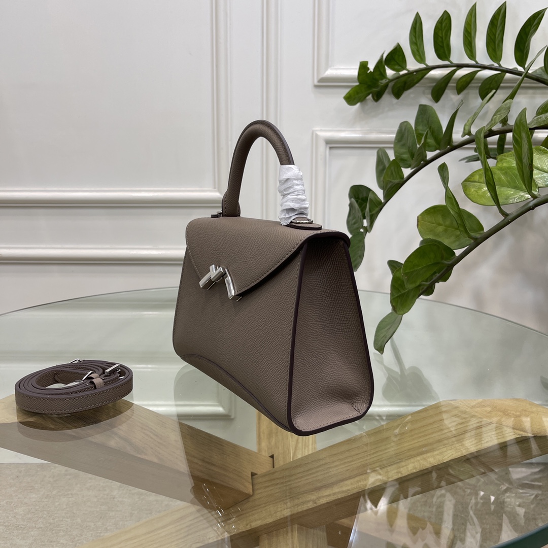 [TOP] MOYNAT Gabrielle Bag Cowhide 22x16x8.5cm - Dark Gray - 711 Luxury