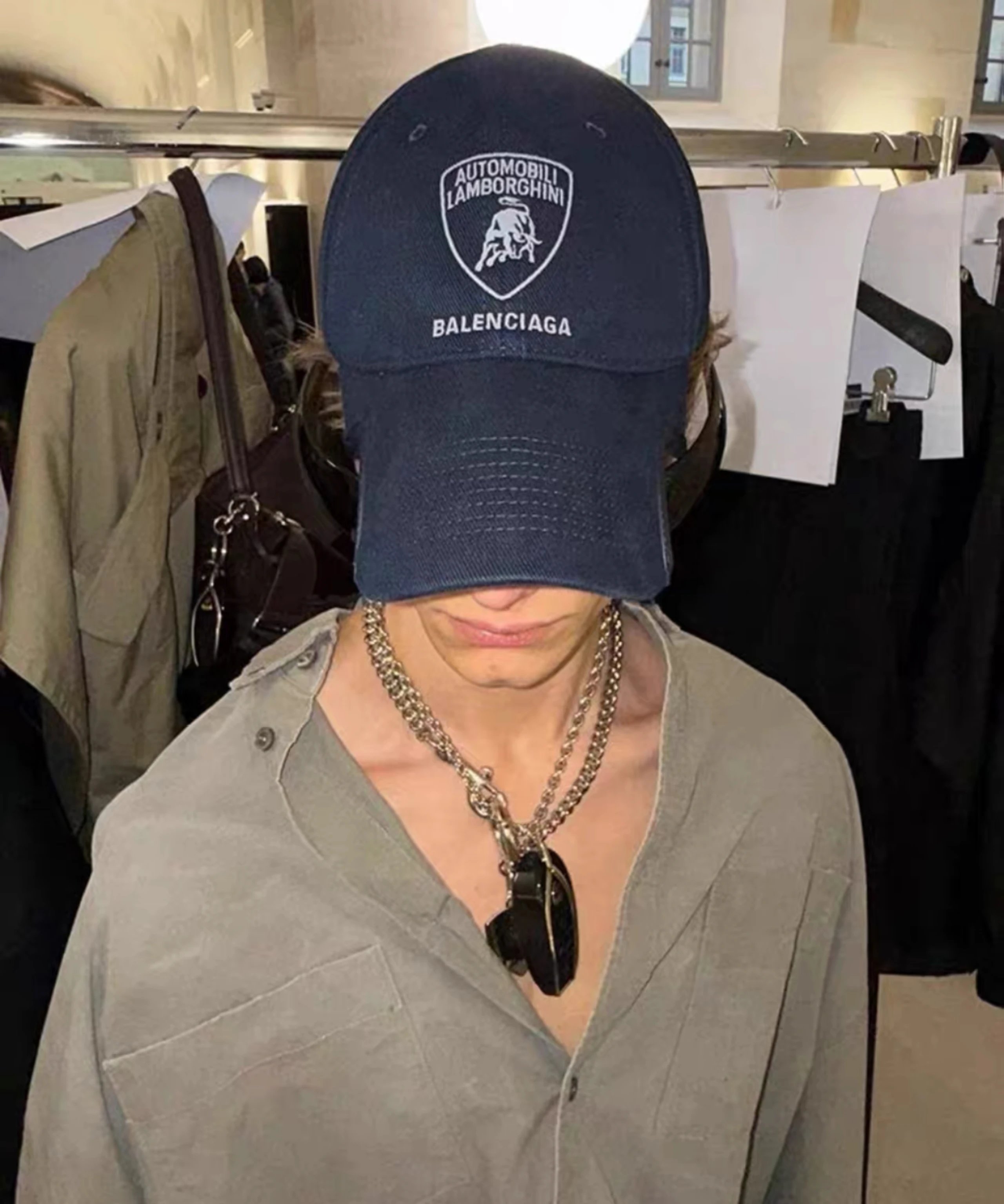 BALENCIAGA Men's Balenciaga x Automobili Lamborghini Cap #384578