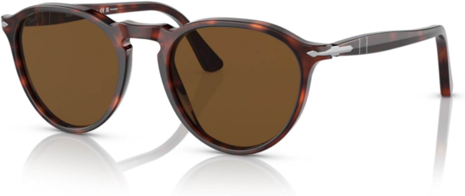 Persol PO3286S Round Sunglasses for Men for Women +BUNDLE with ACCESSORY EYEWEAR KIT