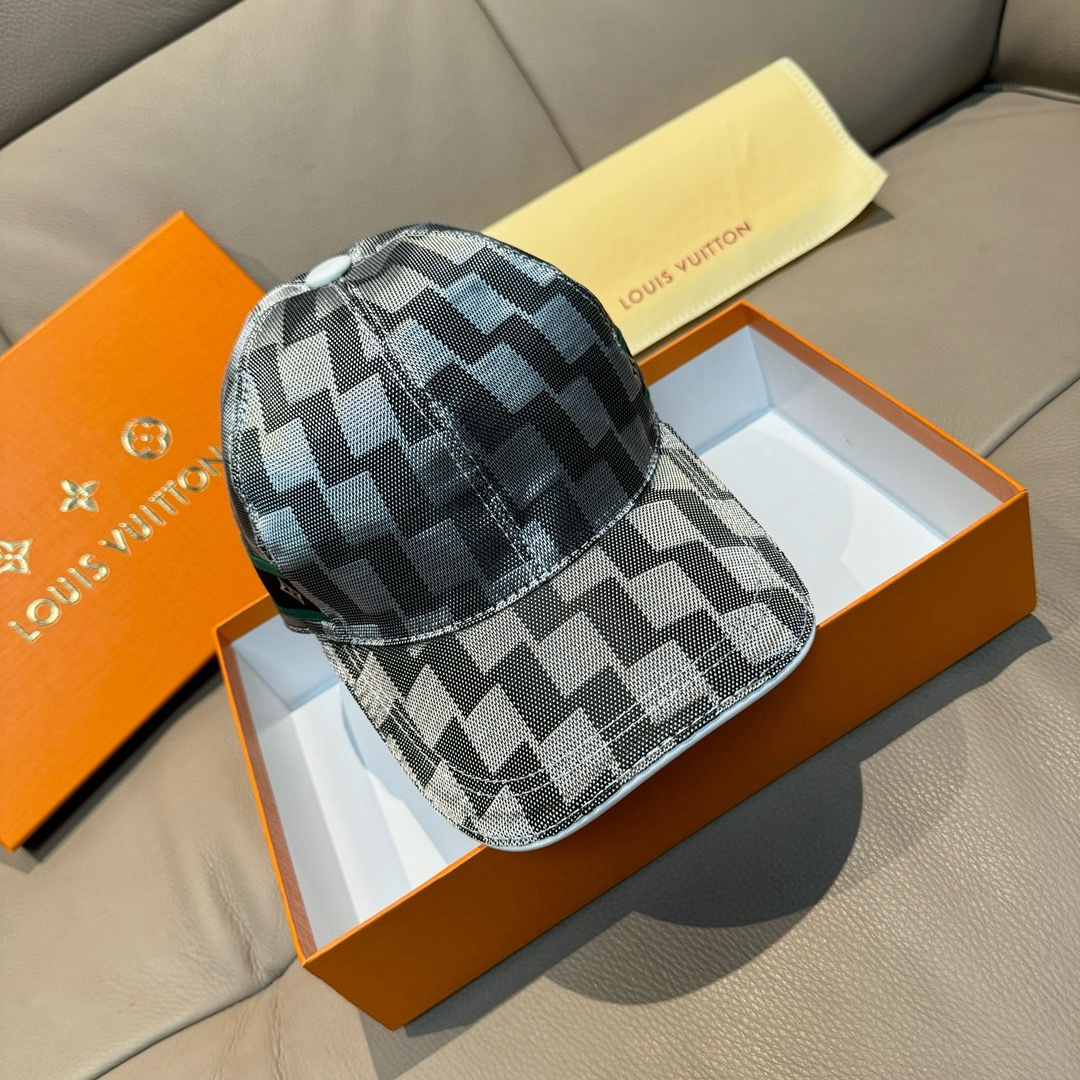[TOP] Louis Vuitton LV Baseball Hat - Black - 711 Luxury