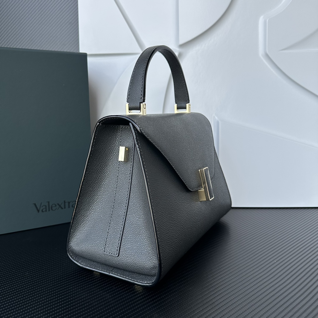 [TOP] VALEXTRA lside Bag 26x20x12cm - Dark Gray - 711 Luxury