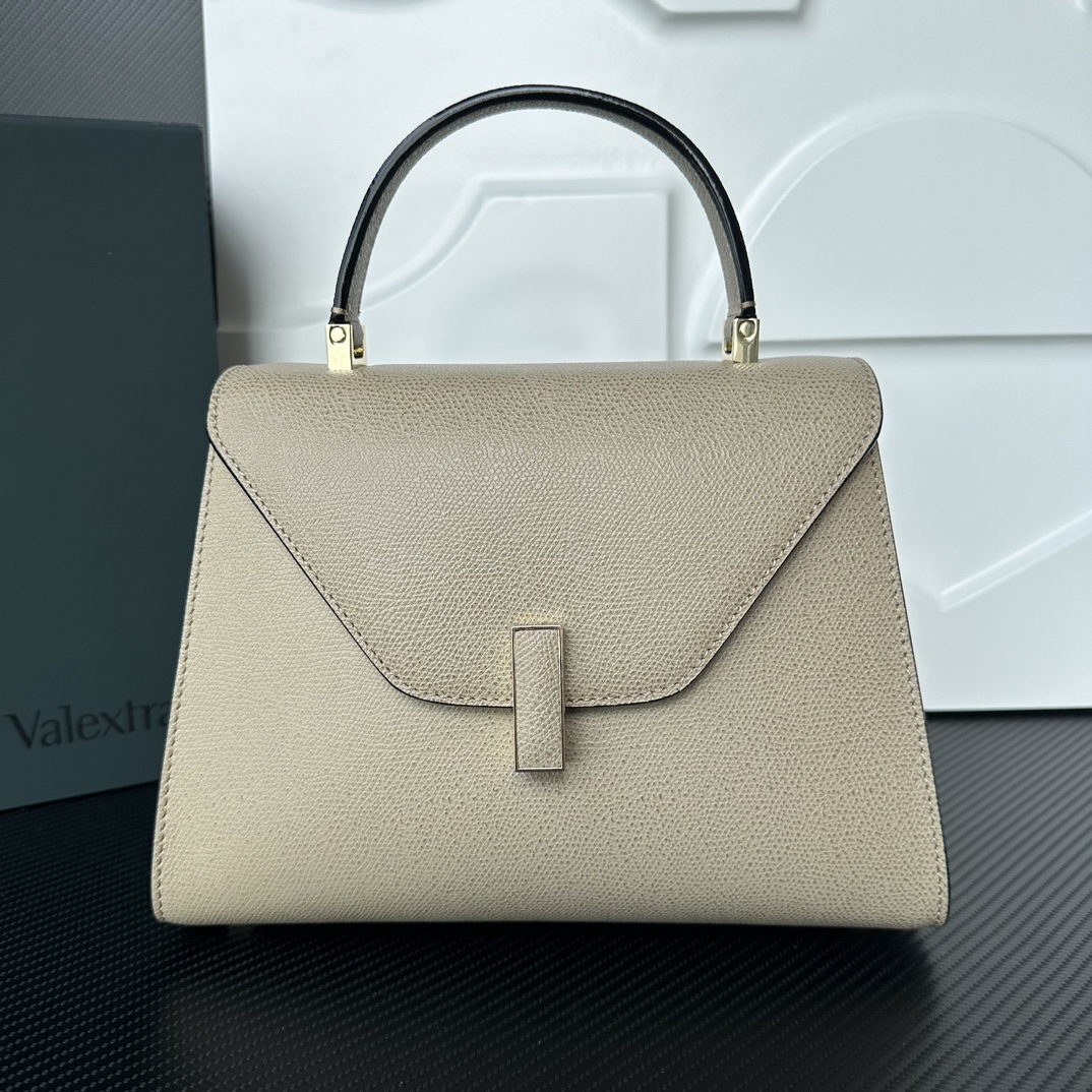 [TOP] VALEXTRA lside Bag 26x20x12cm - Khaki - 711 Luxury
