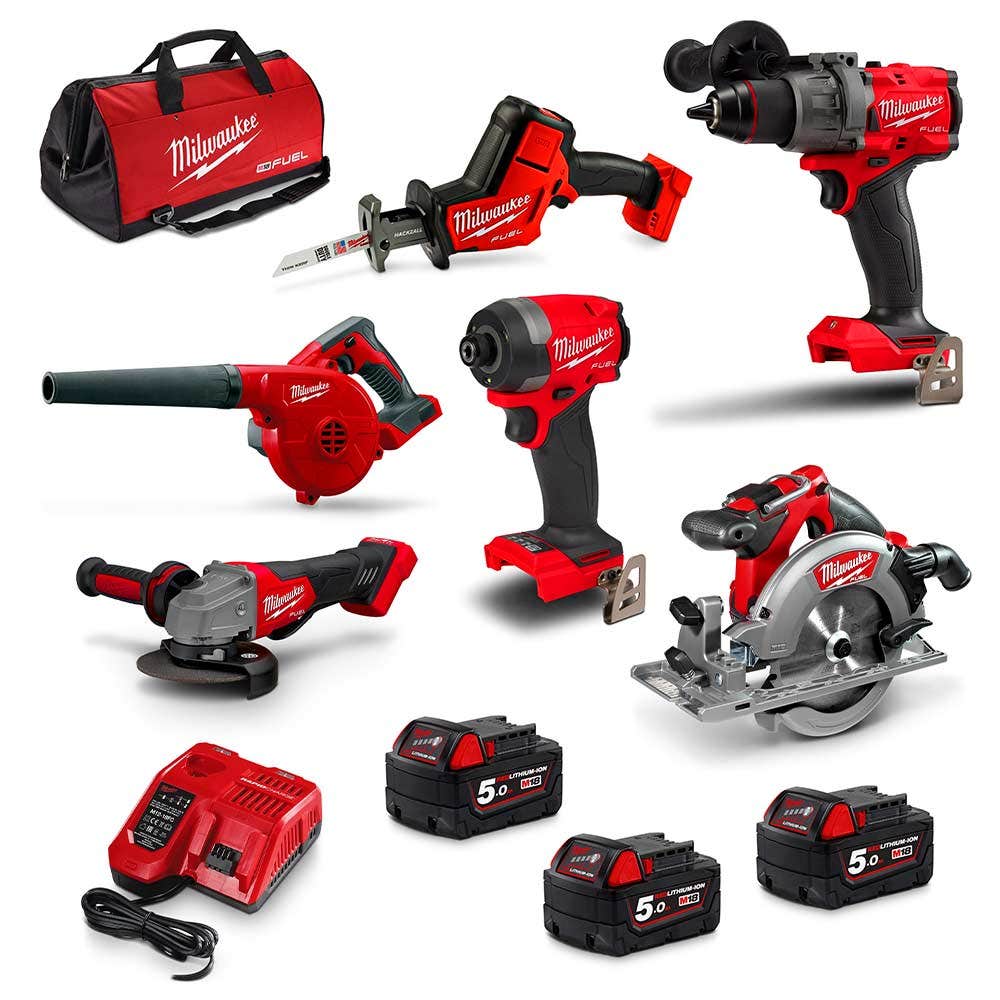 MILWAUKEE 18V FUEL™ 6 Piece 3 x 5.0Ah Combo Kit M18FPP6A3503B