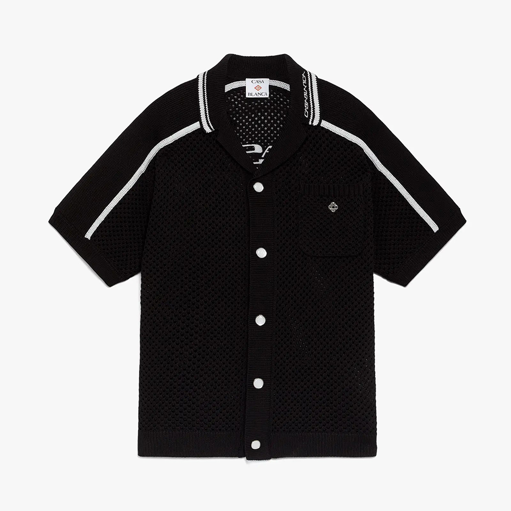 Designer black Clothing Casablanca Black Mesh Short Sleeve Shirt and Shorts #380288 View 2 | Nigo Office