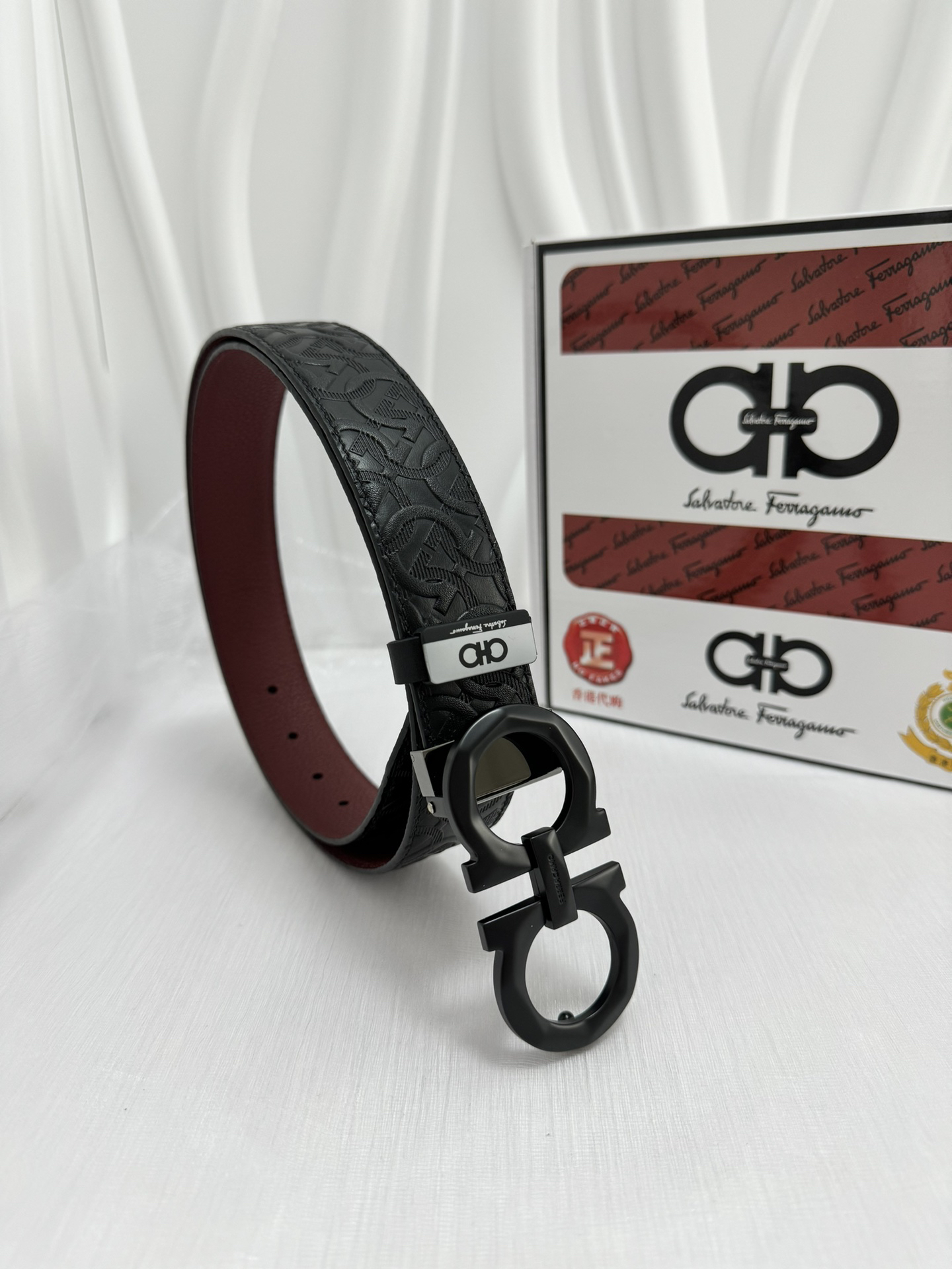 [TOP] Ferragamo Men's Belt 3.5cm - Black - 711 Luxury