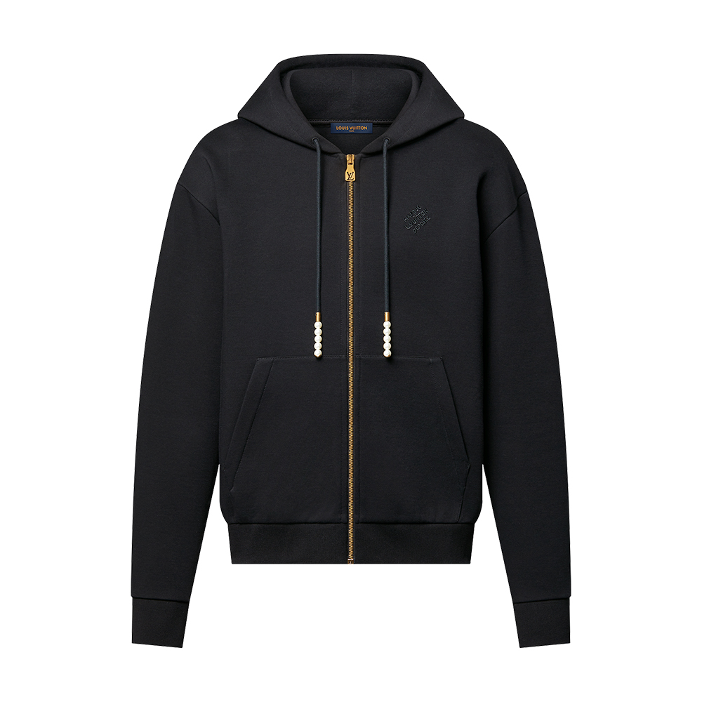 LOUIS VUITTON Embroidered Zipped Jersey Hoodie #389706