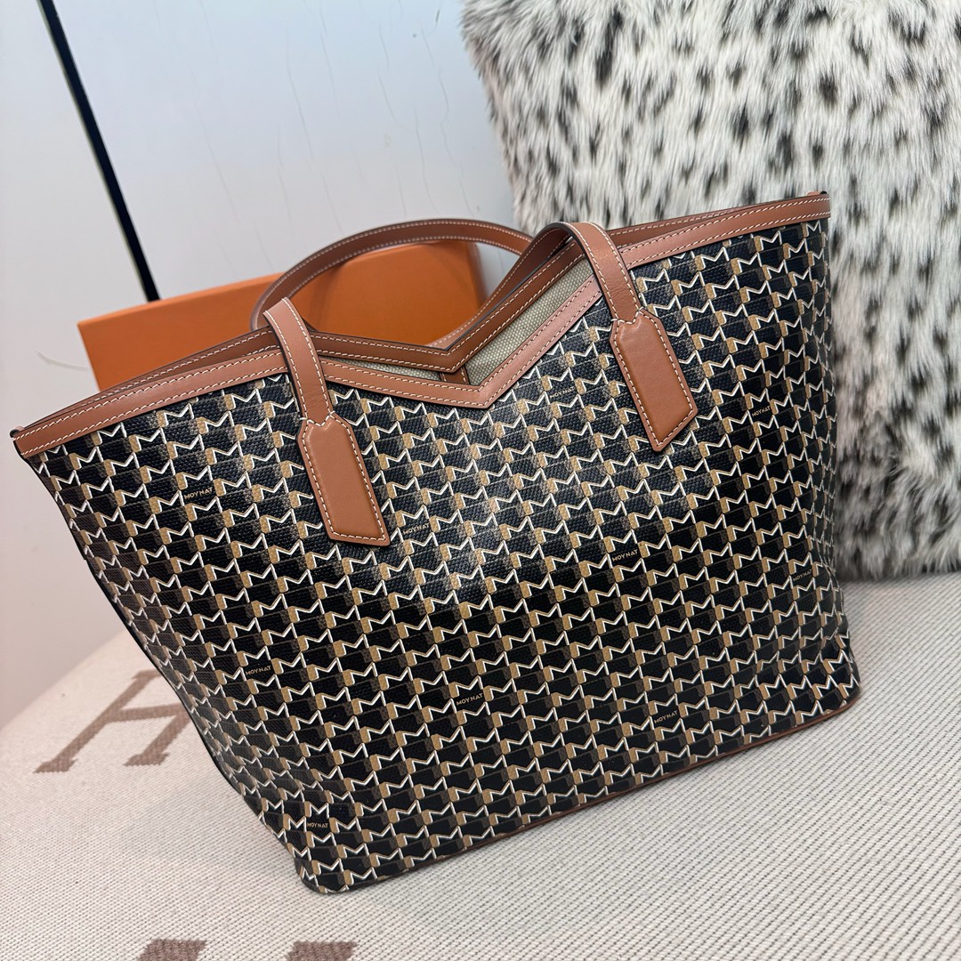 [TOP] MOYNAT M canvas Tote Bag 45x27.5x14cm - Brown - 711 Luxury