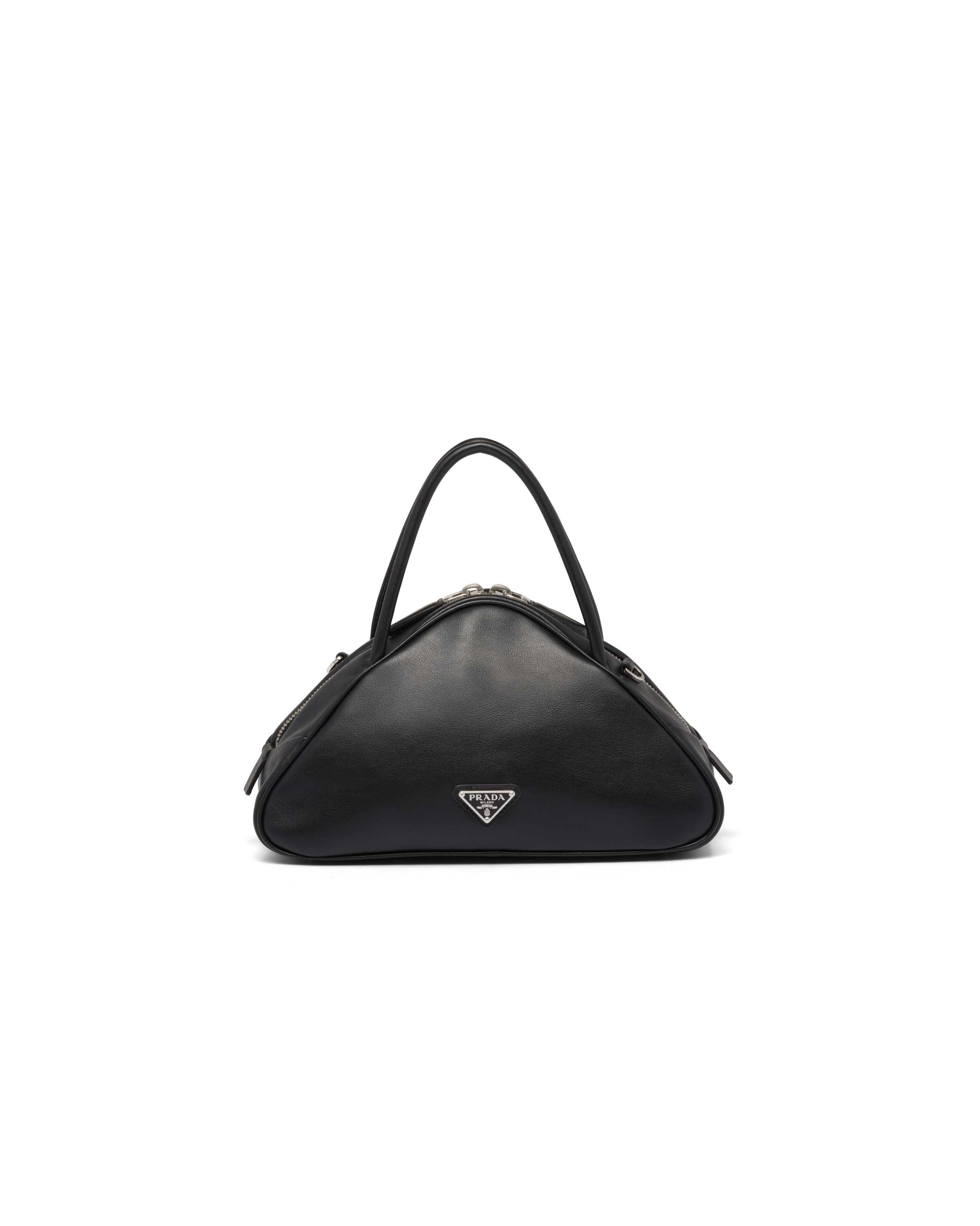 [TOP] PRADA Triangle Top Handle Shoulder Bag 25x14x11cm - Black