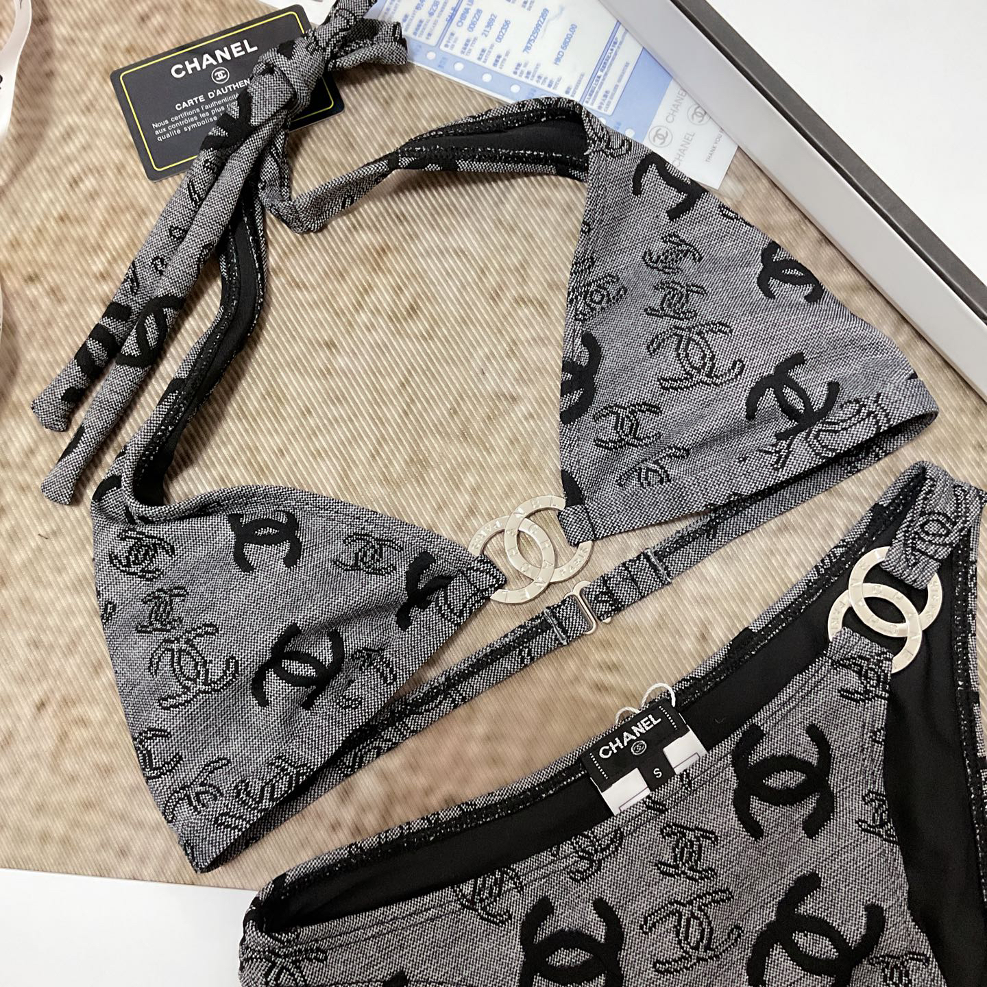 [TOP] CHANEL Bikini Swimsuit - Gray - 711 Luxury