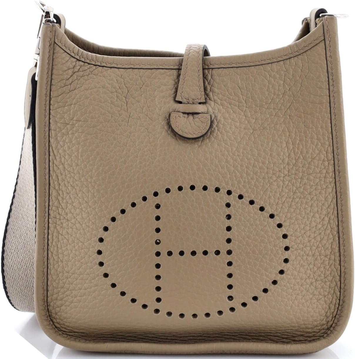 Hermès, Pre-Loved Evelyne Bag Gen III Clemence TPM, Beige Marfa