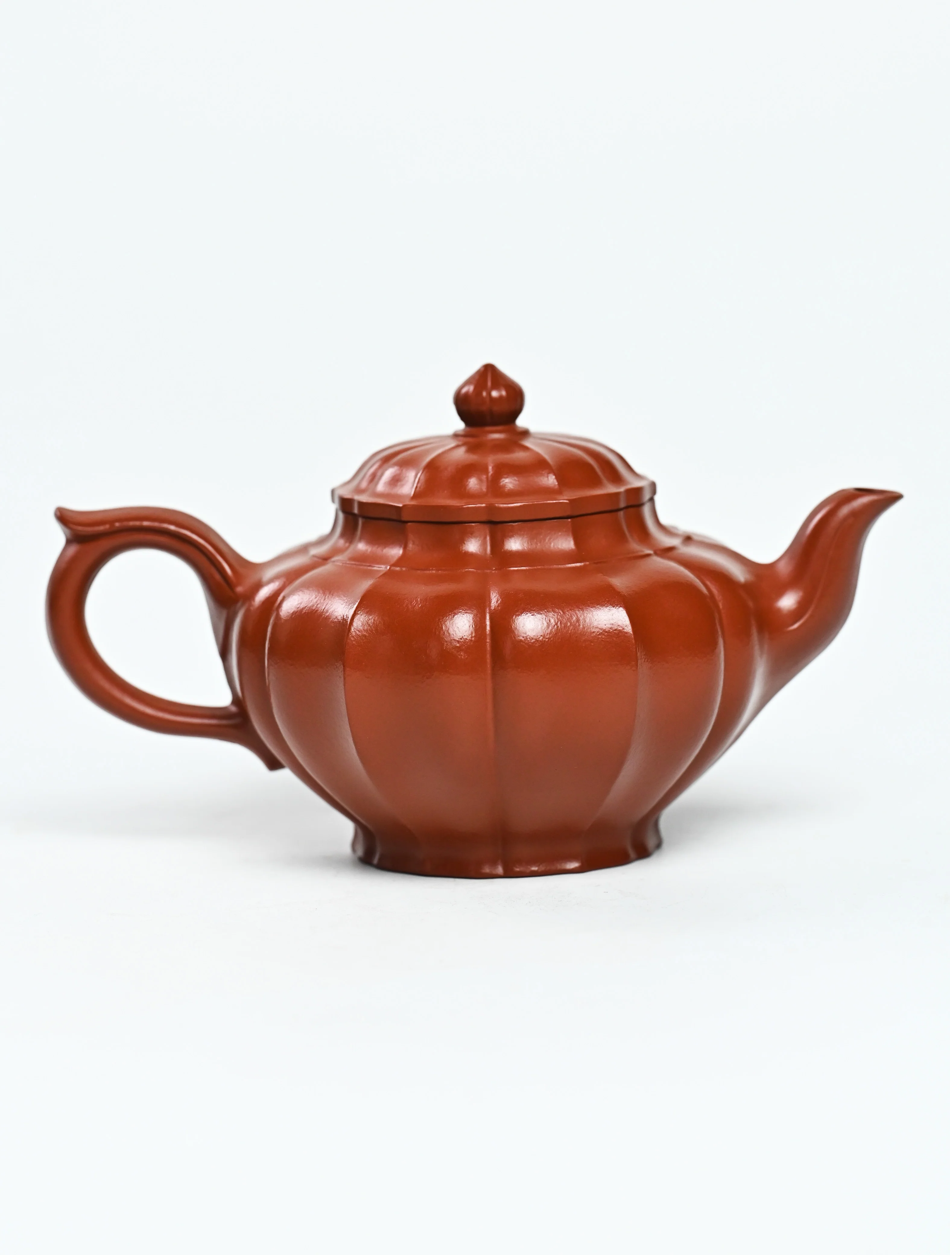 Ribbed Smiling Cherry Yixing Teapot