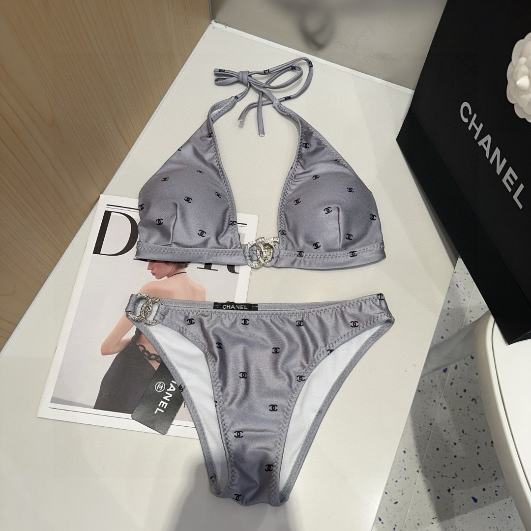[TOP] CHANEL Bikini Swimsuit - Gray - 711 Luxury