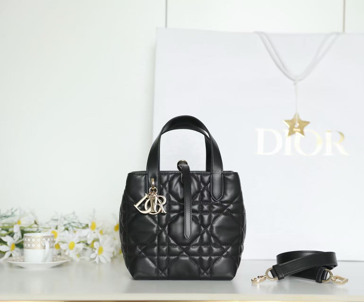 [TOP] Christian Dior Toujours Bag 18.5 x 18.5 x 12 cm - Black - 711 Luxury