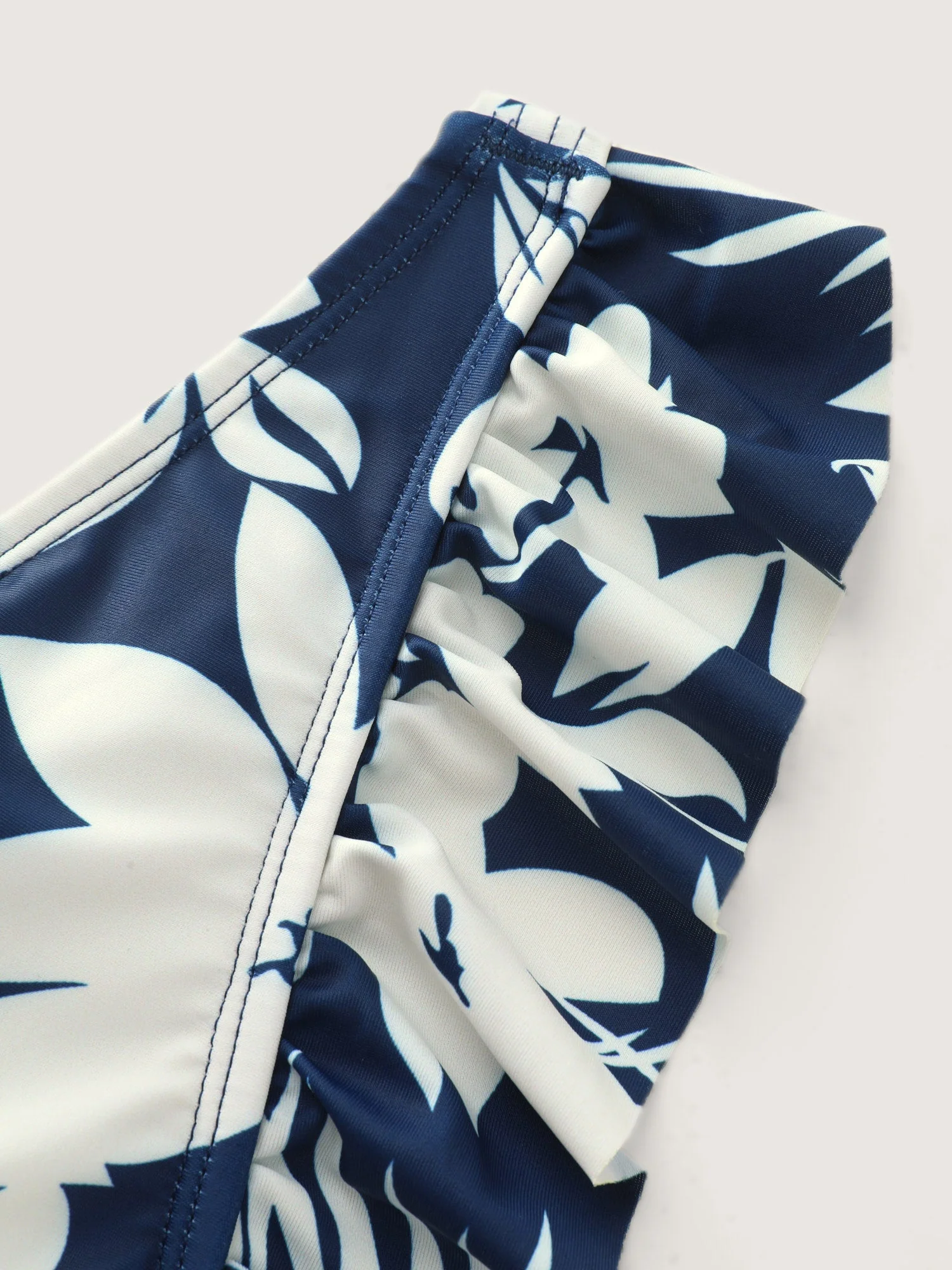 Sarong Set Tropical Print One-Piece Swim