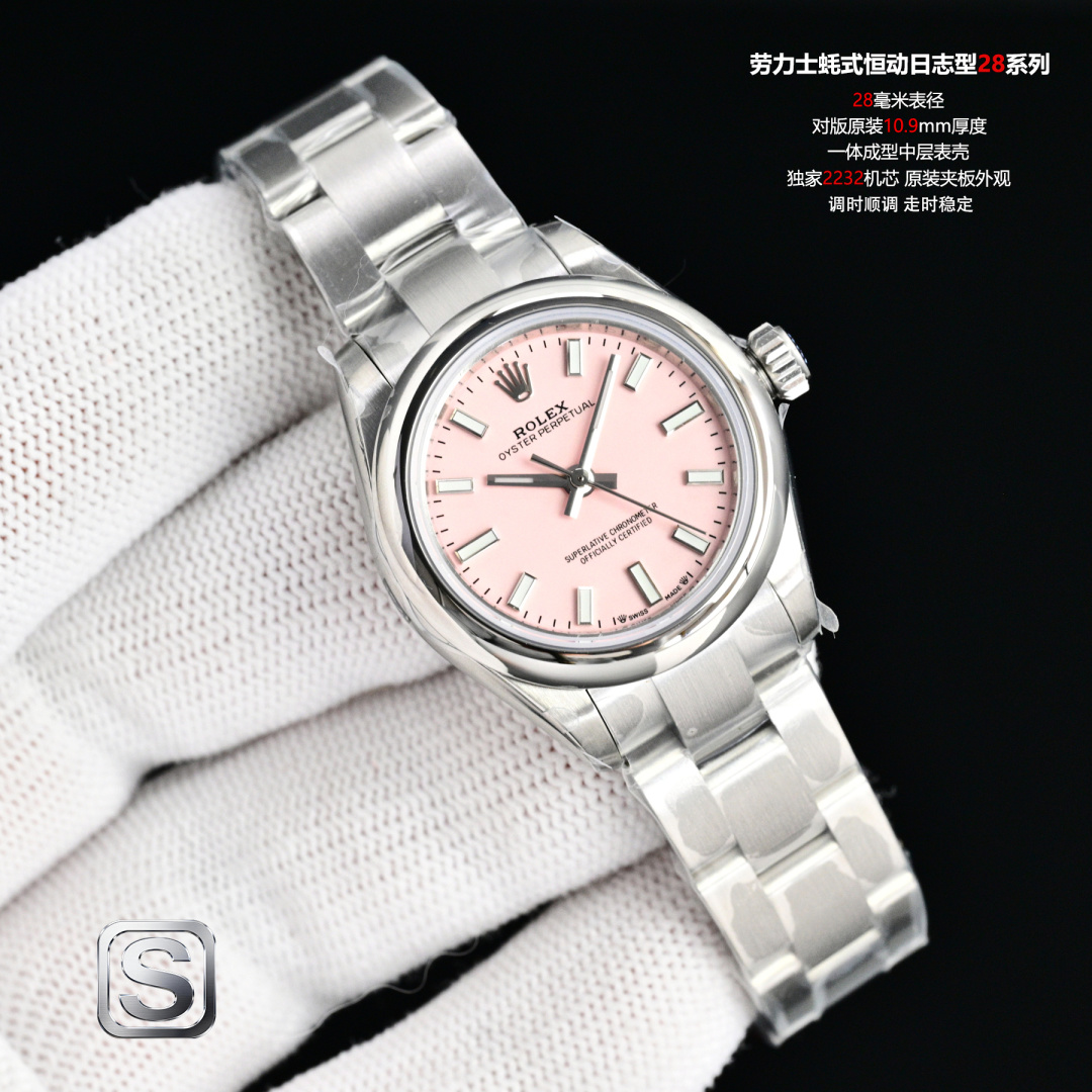 [TOP] ROLEX Watch 28mm - Pink