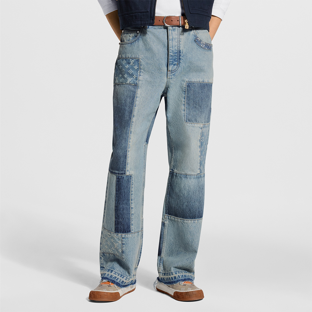 LOUIS VUITTON Signature Patchwork Denim Pants #383683