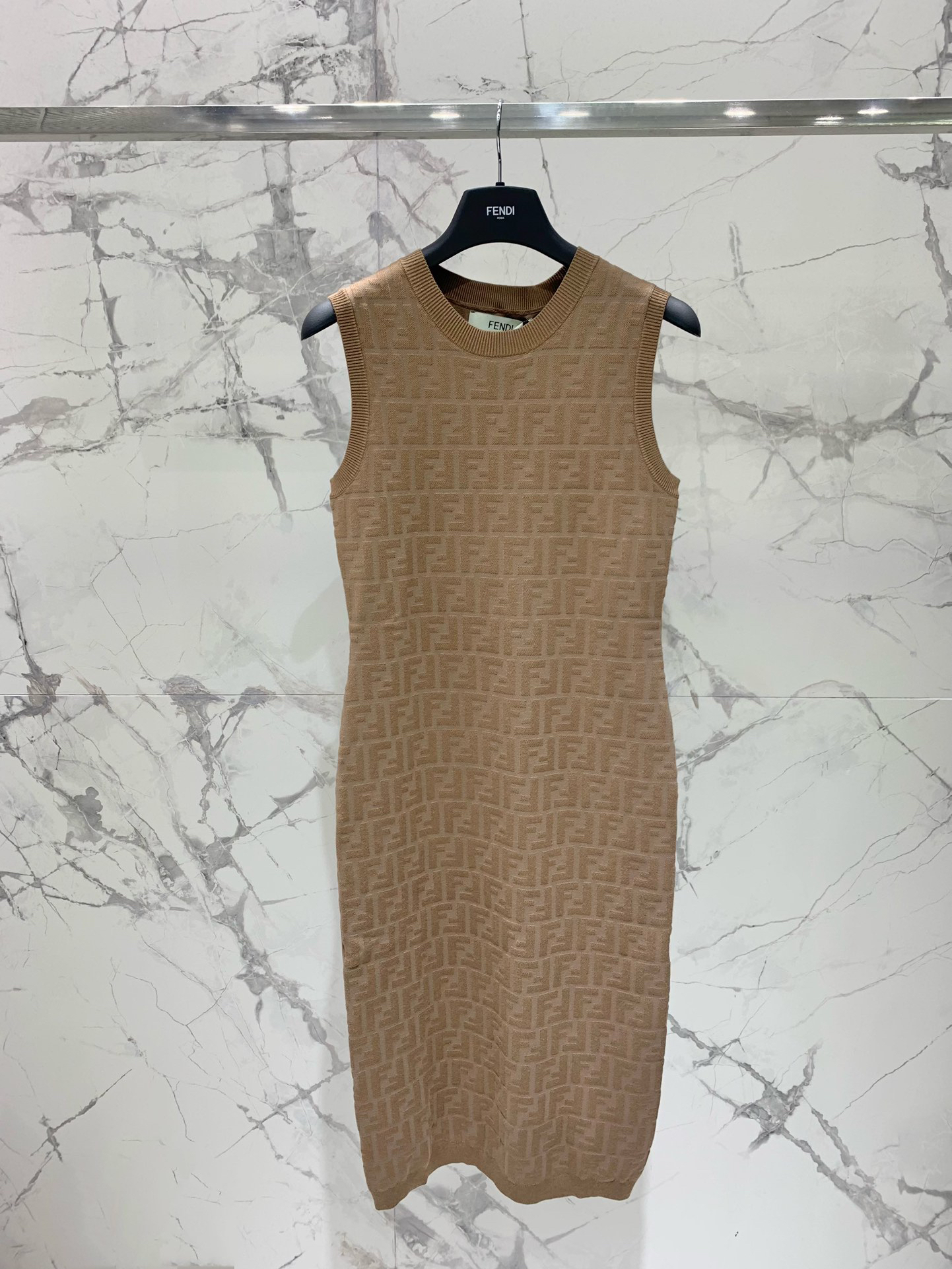[TOP] FENDI FF Dress - Khaki - 711 Luxury