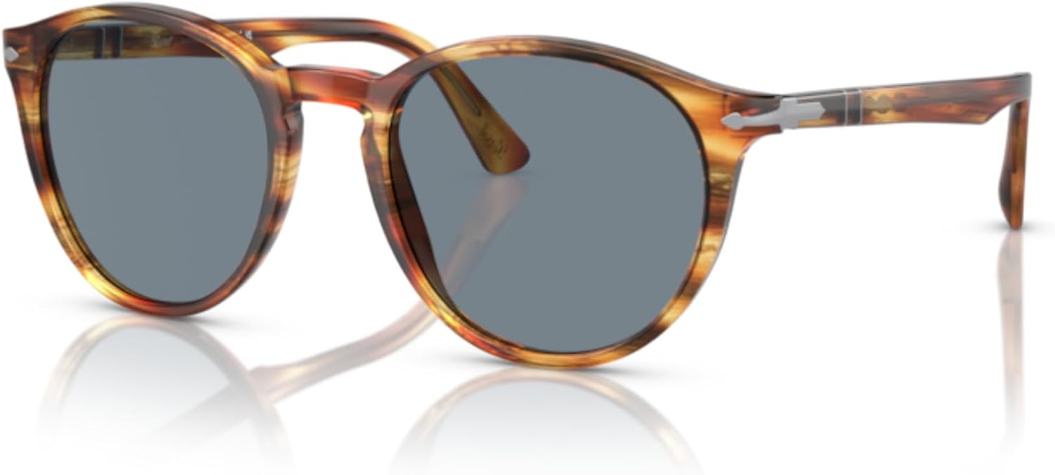 Persol PO3152S Round Sunglasses for Men +BUNDLE with ACCESSORY EYEWEAR KIT
