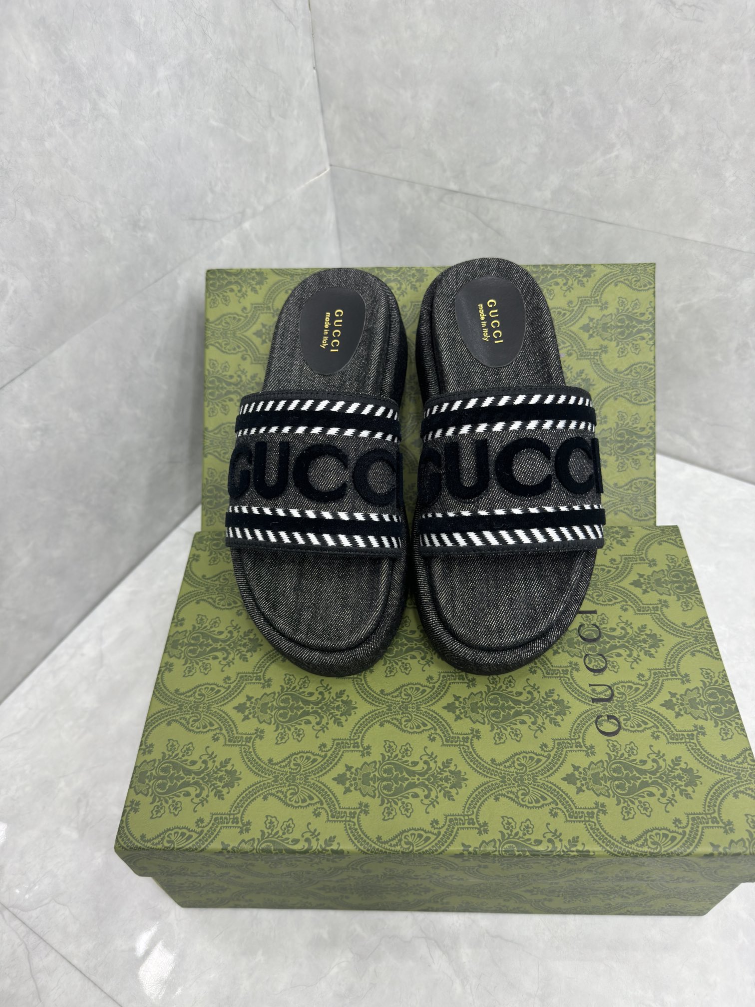 [TOP] GUCCI Platform Sandals  - Blue - 711 Luxury