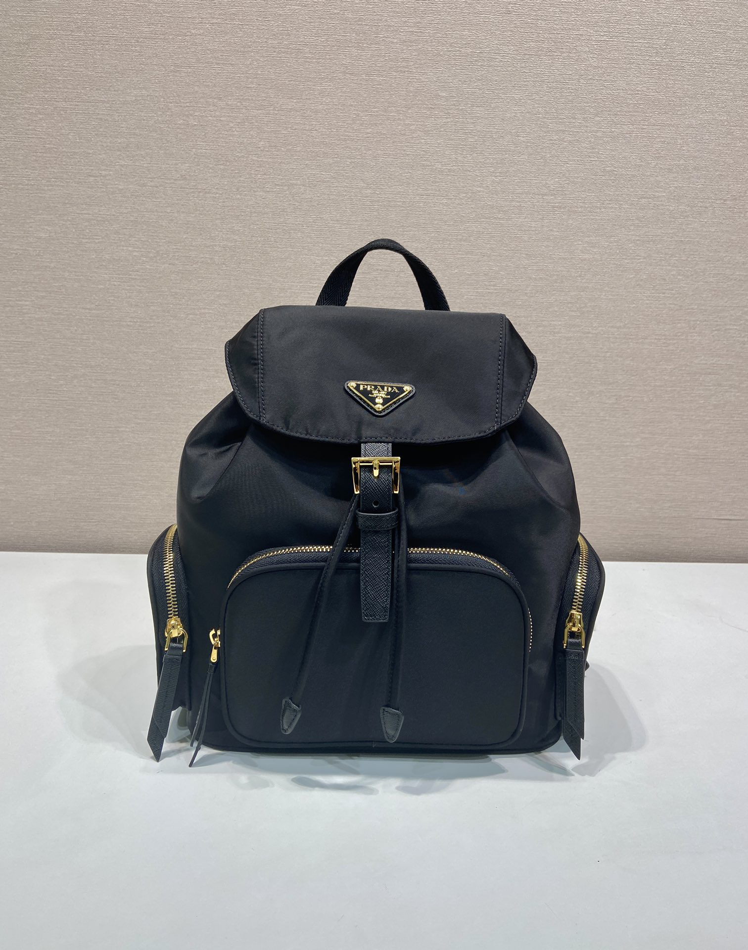 [TOP] PRADA Backpack Nylon 24.5x29x12cm - Black & GHW - 711 Luxury
