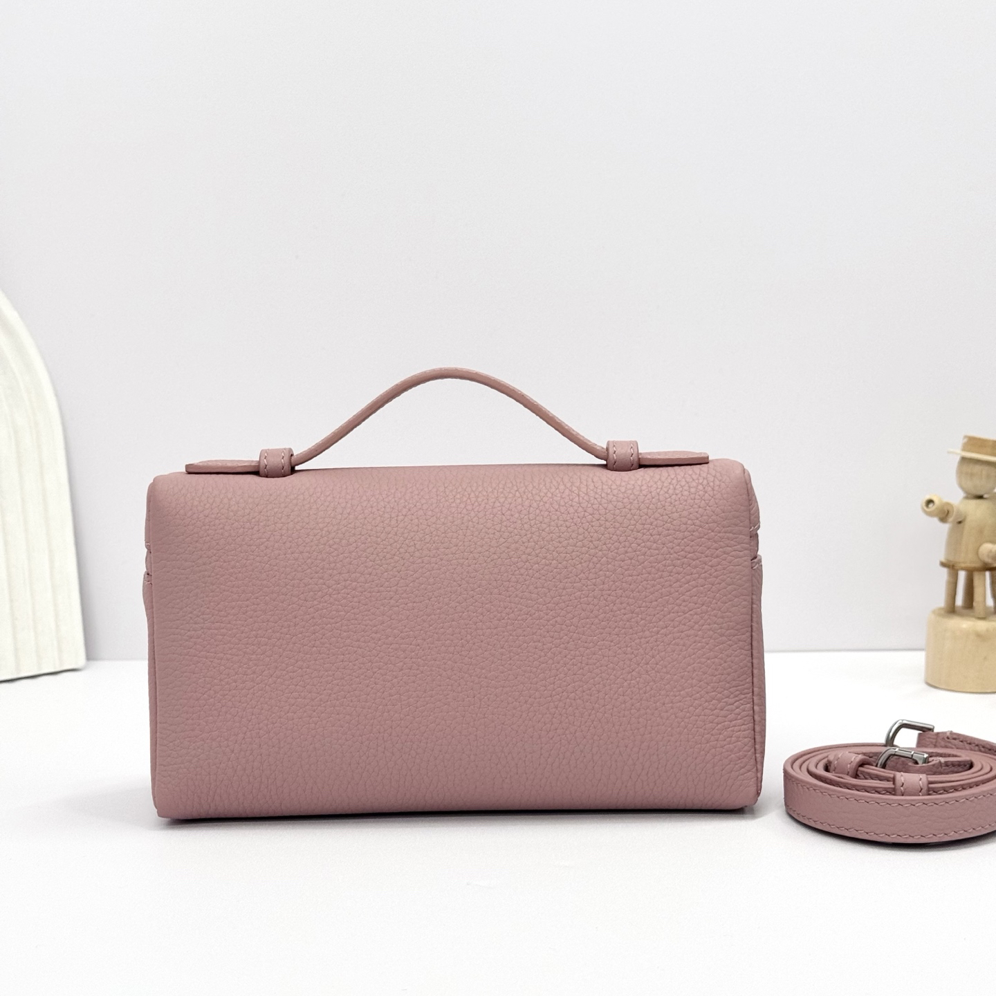 [TOP] Loro Piana Extra Bag Calfskin 11x19x6.5cm - Pink - 711 Luxury