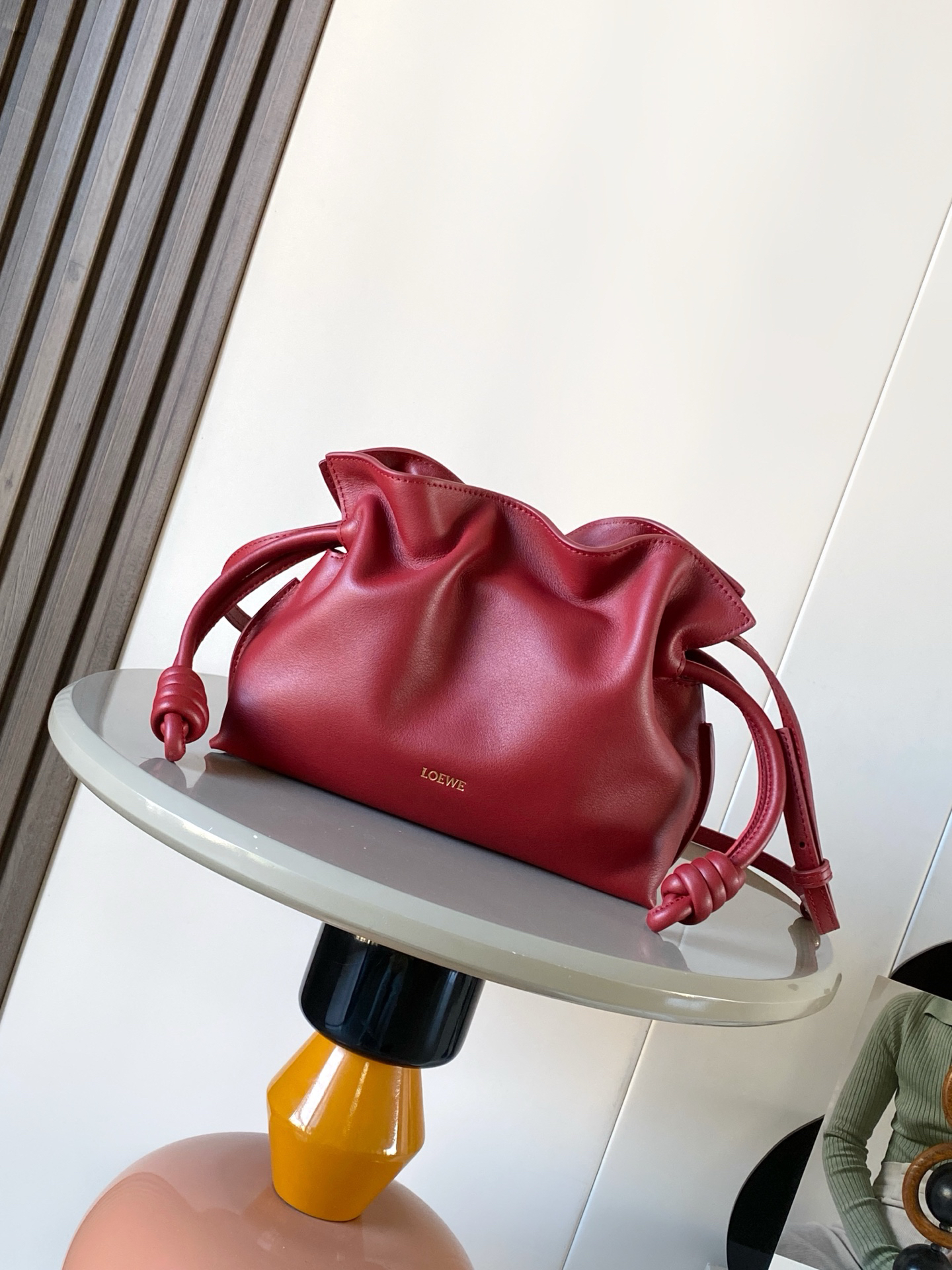 [TOP] LOEWE Flamenco Bag Cowhide Leather 23x18x9cm - Red - 711 Luxury