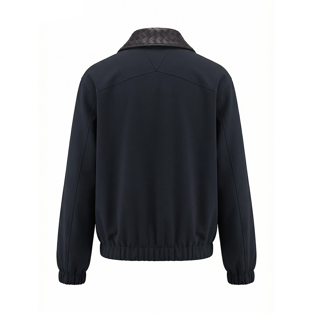 Bottega Veneta Clothing Bottega Veneta Braided Leather Collar Jacket #394981 View 2 | Nigo Office