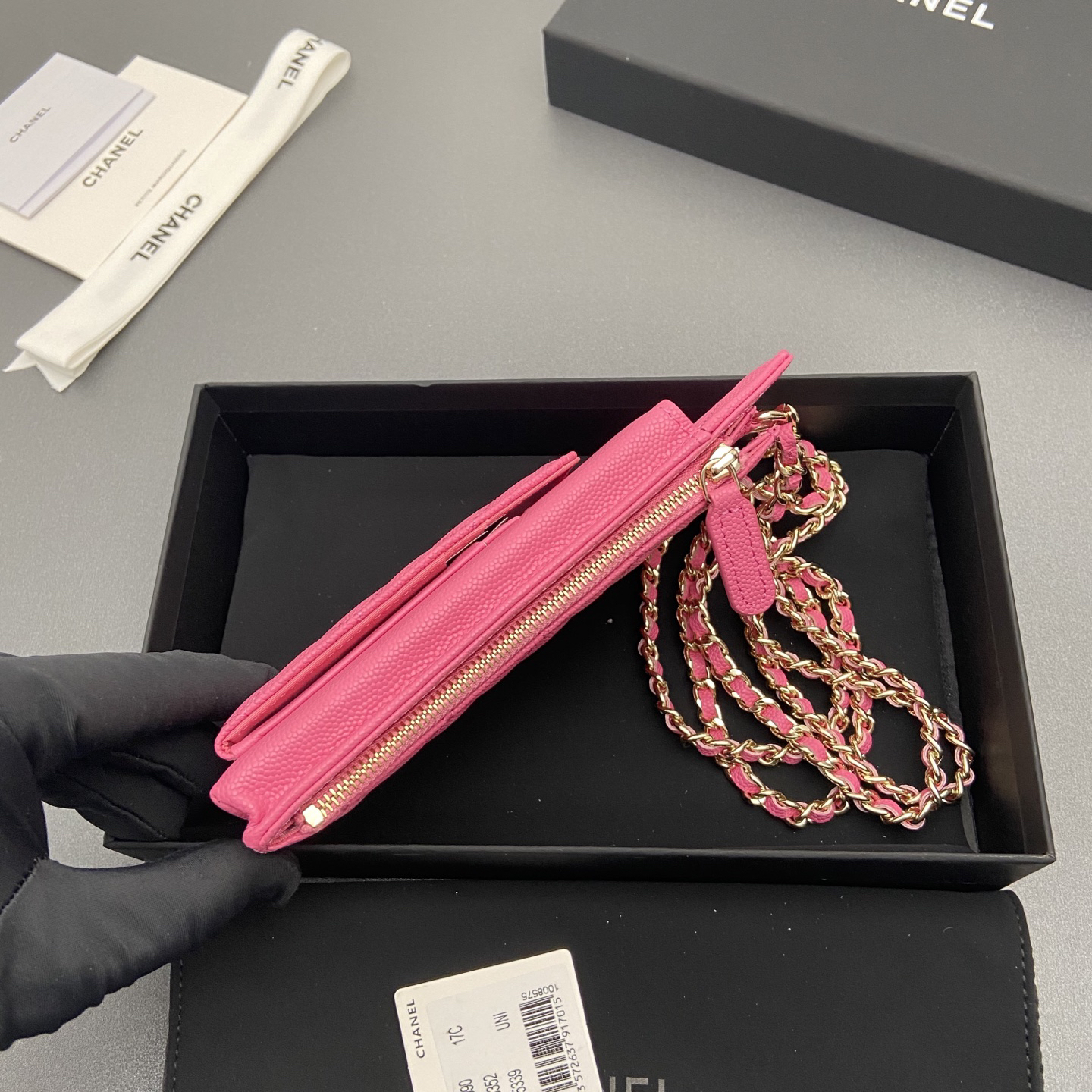 [TOP] CHANEL Phone Bag 18.5-9-3cm - Pink