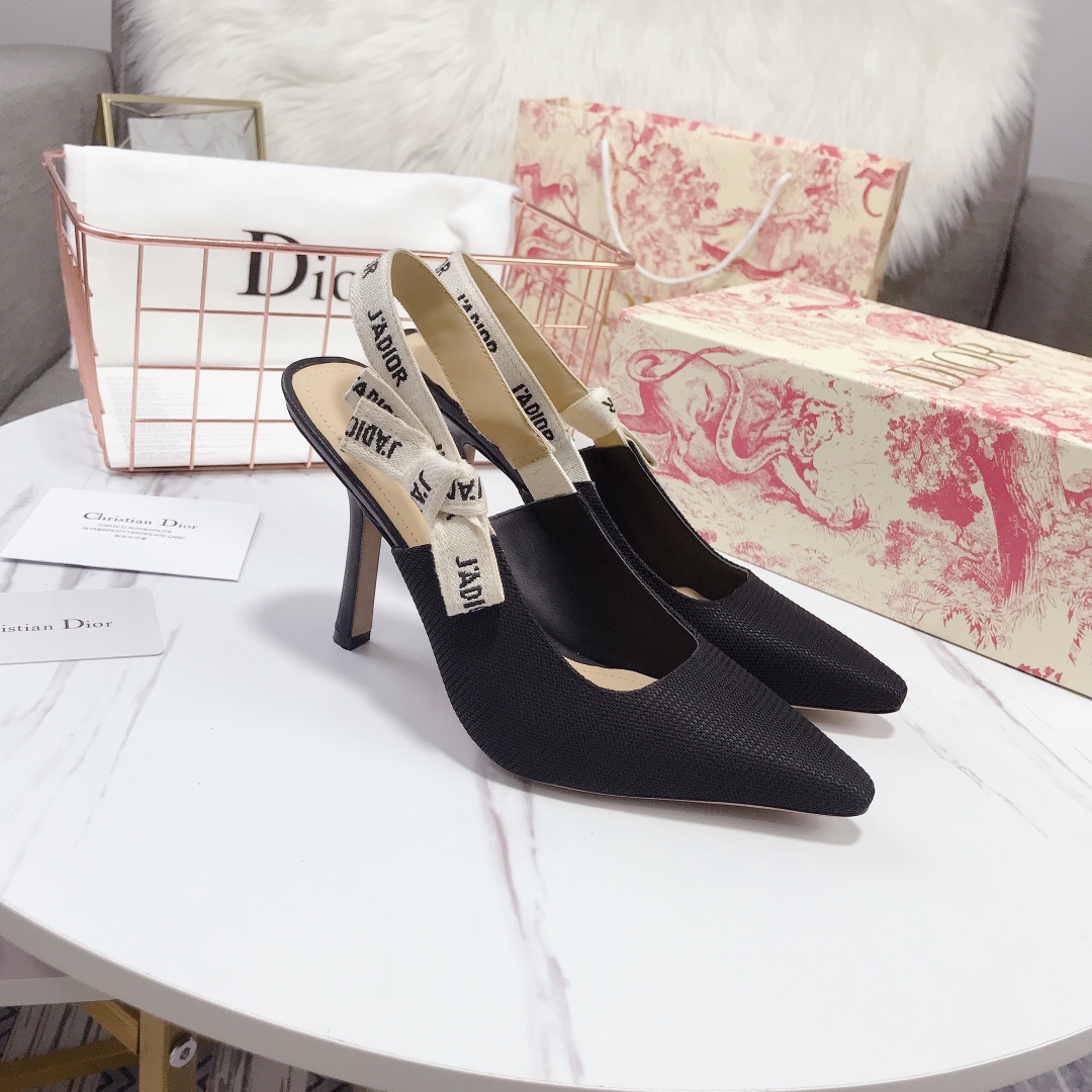 [TOP] Christian Dior 10Cm Heels Mules - Black - 711 Luxury