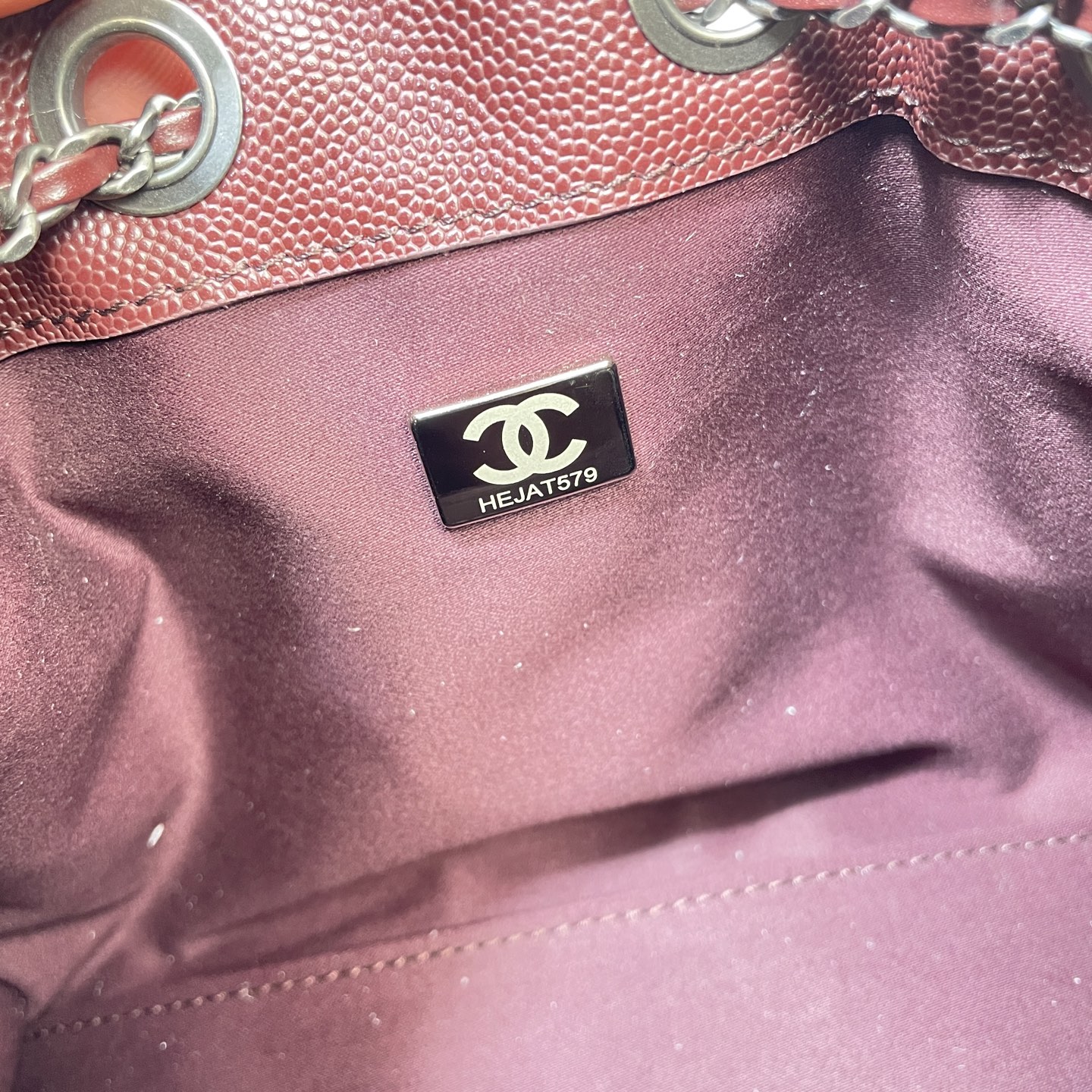 [TOP] CHANEL Mini Hobo Bag 21*22*11 cm - Claret