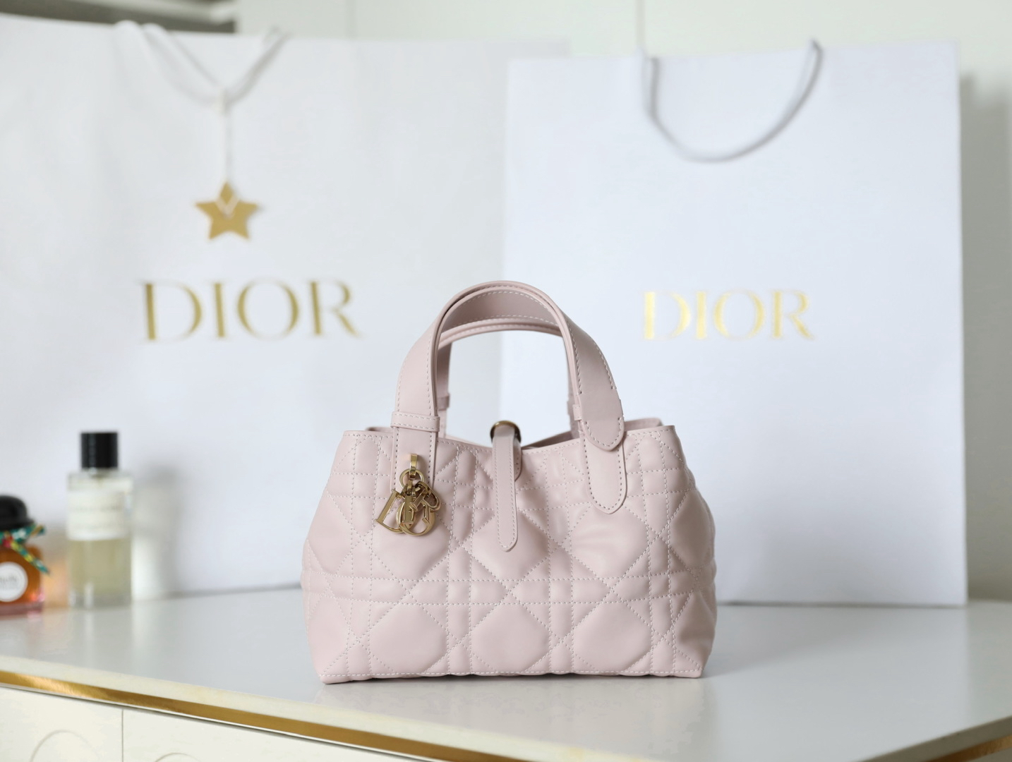 [TOP] Christian Dior Toujours Bag Cowhide 23x14x12cm - Pink - 711 Luxury