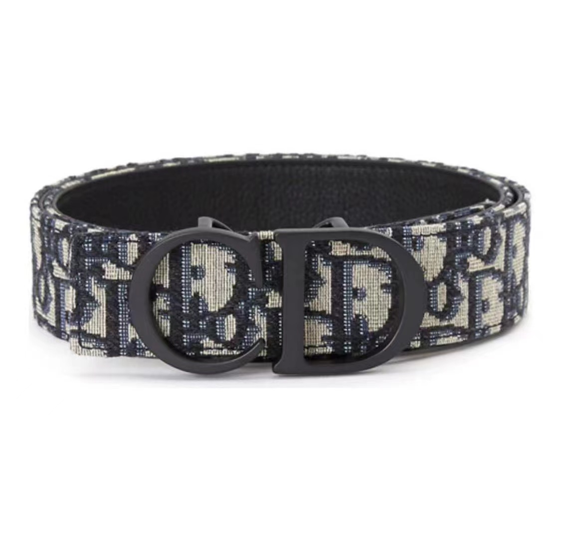 [TOP] Christian Dior Men's Belt - Navy Blue - 711 Luxury
