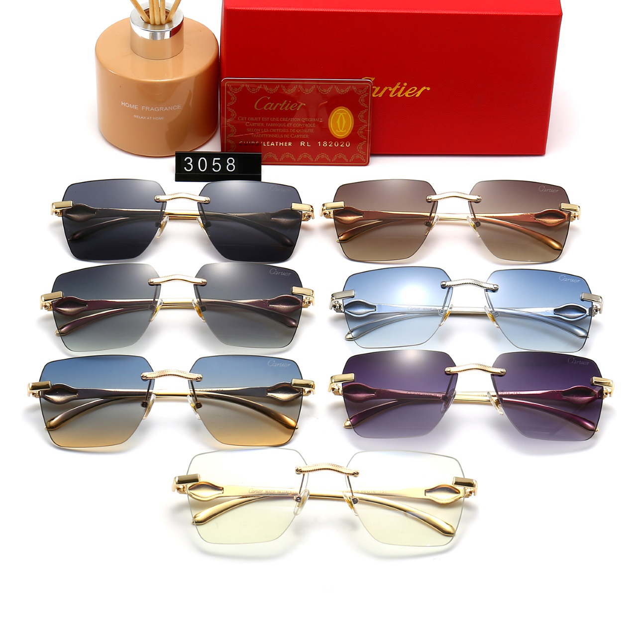 [TOP] Cartier Sunglasses - 7 Colors - 711 Luxury