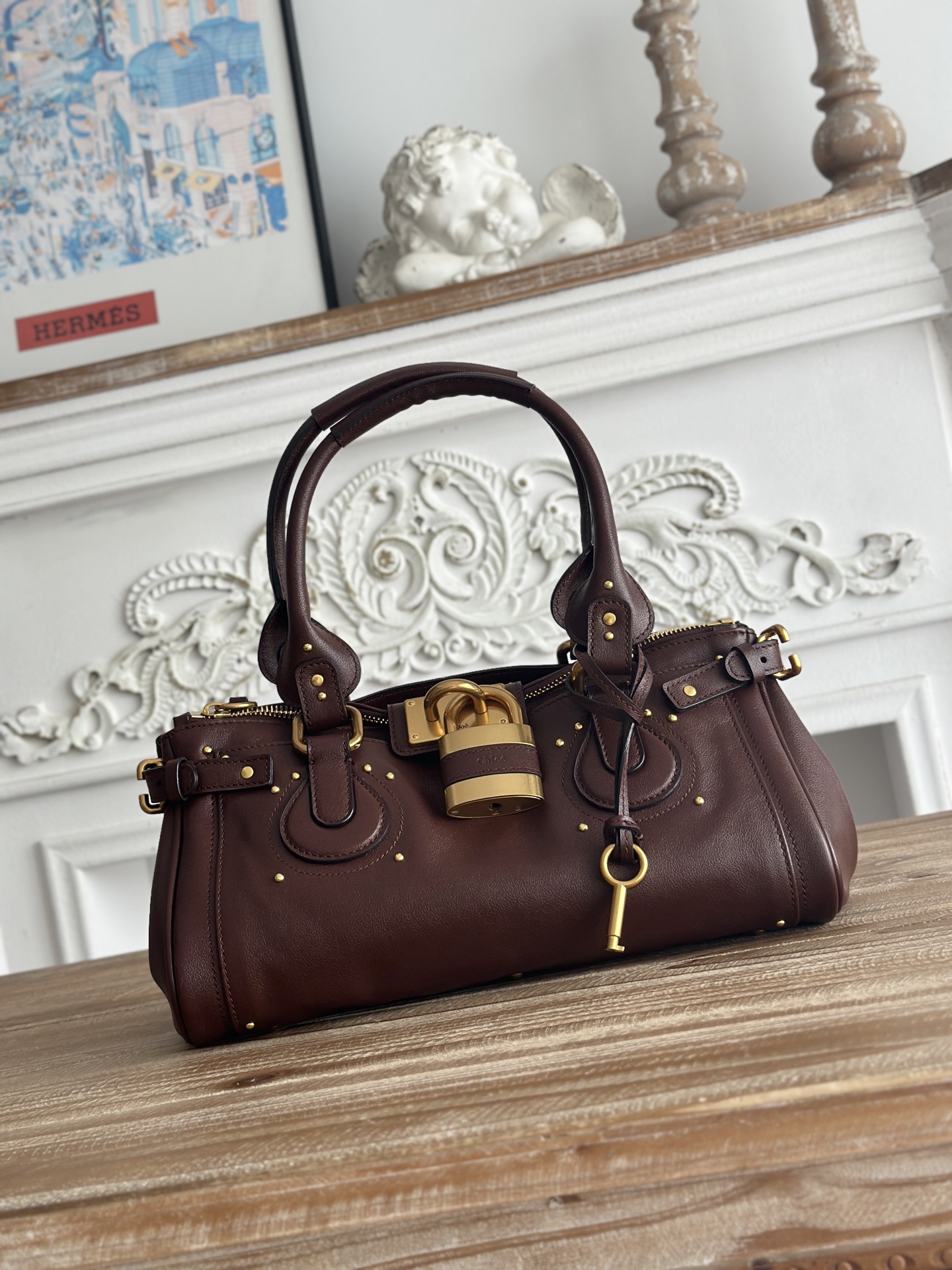 [TOP] Chloe Paddington Bag 36*18*15cm - Chocolate - 711 Luxury