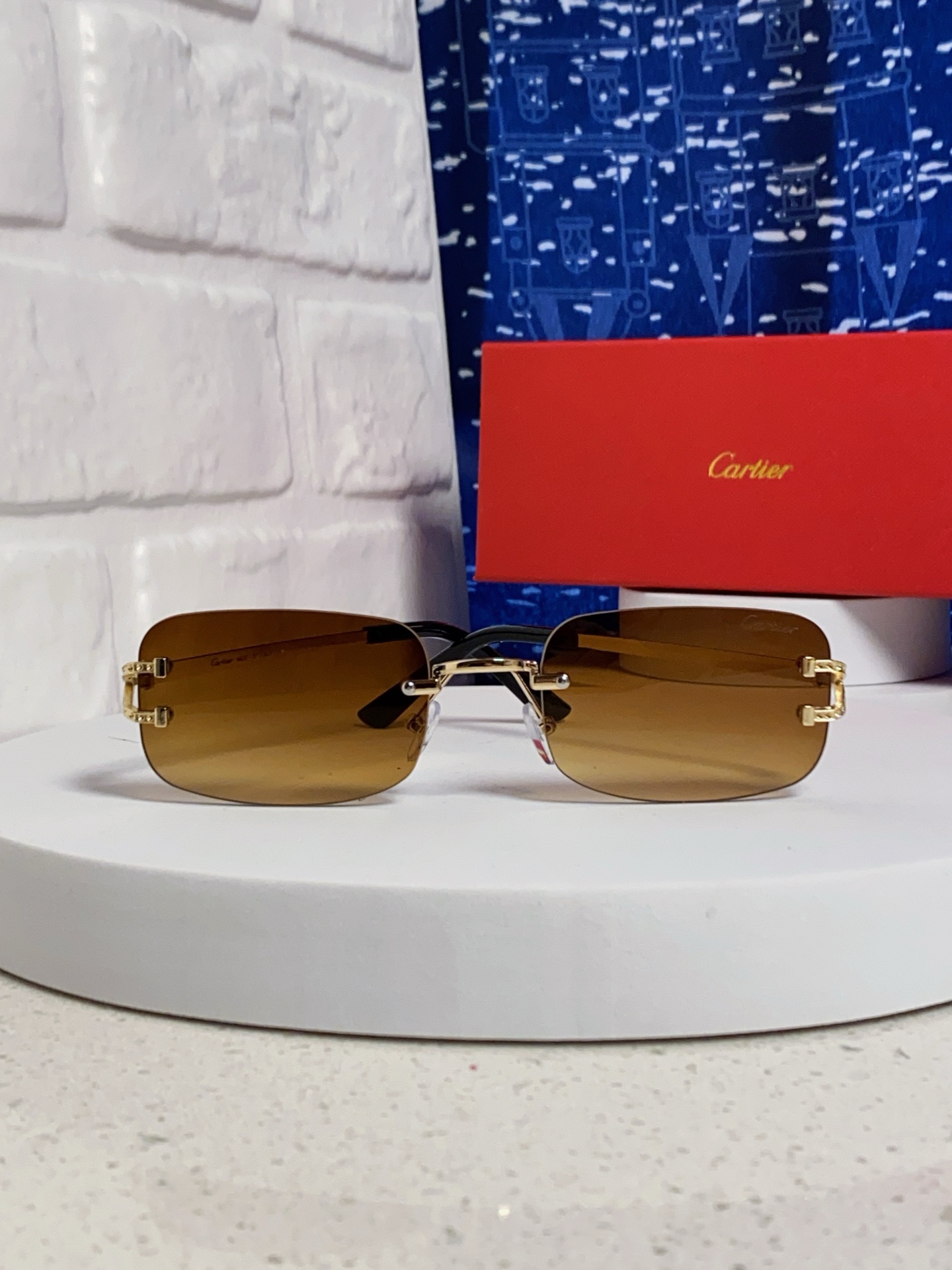 [TOP] Cartier Sunglasses - Gold - 711 Luxury