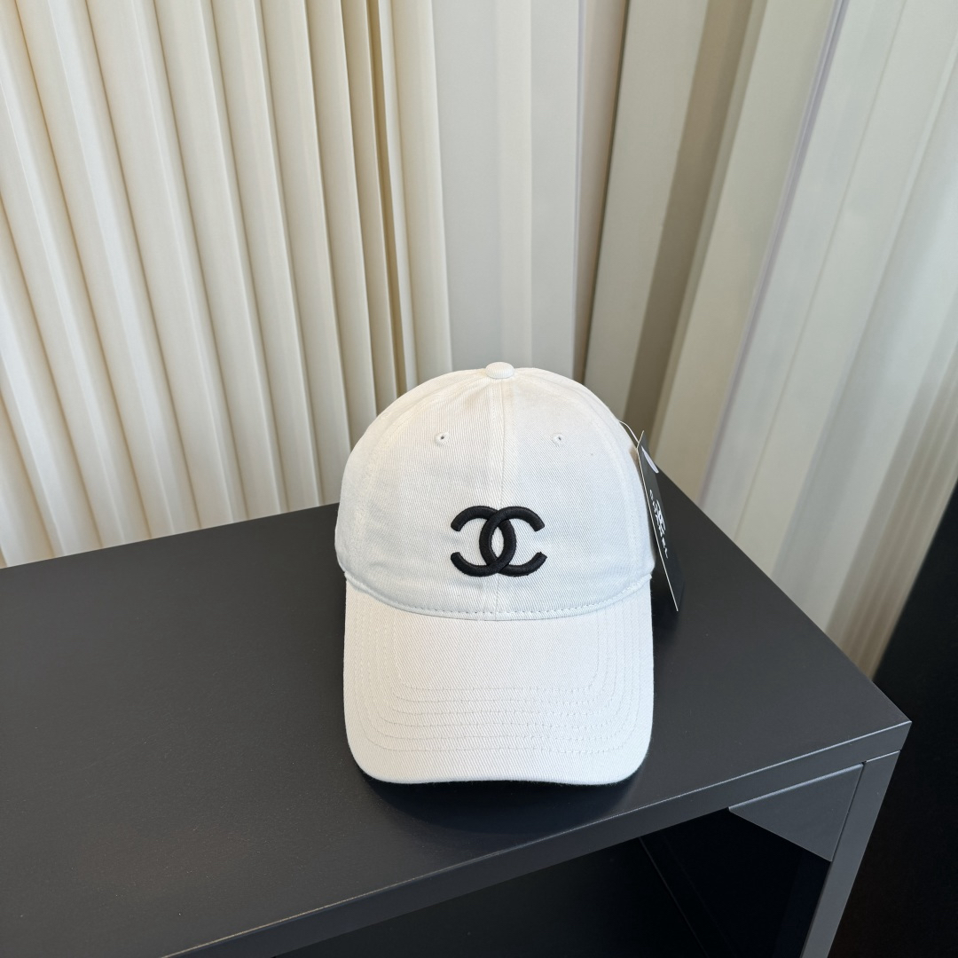 [TOP] CHANEL Baseball Hat - White - 711 Luxury