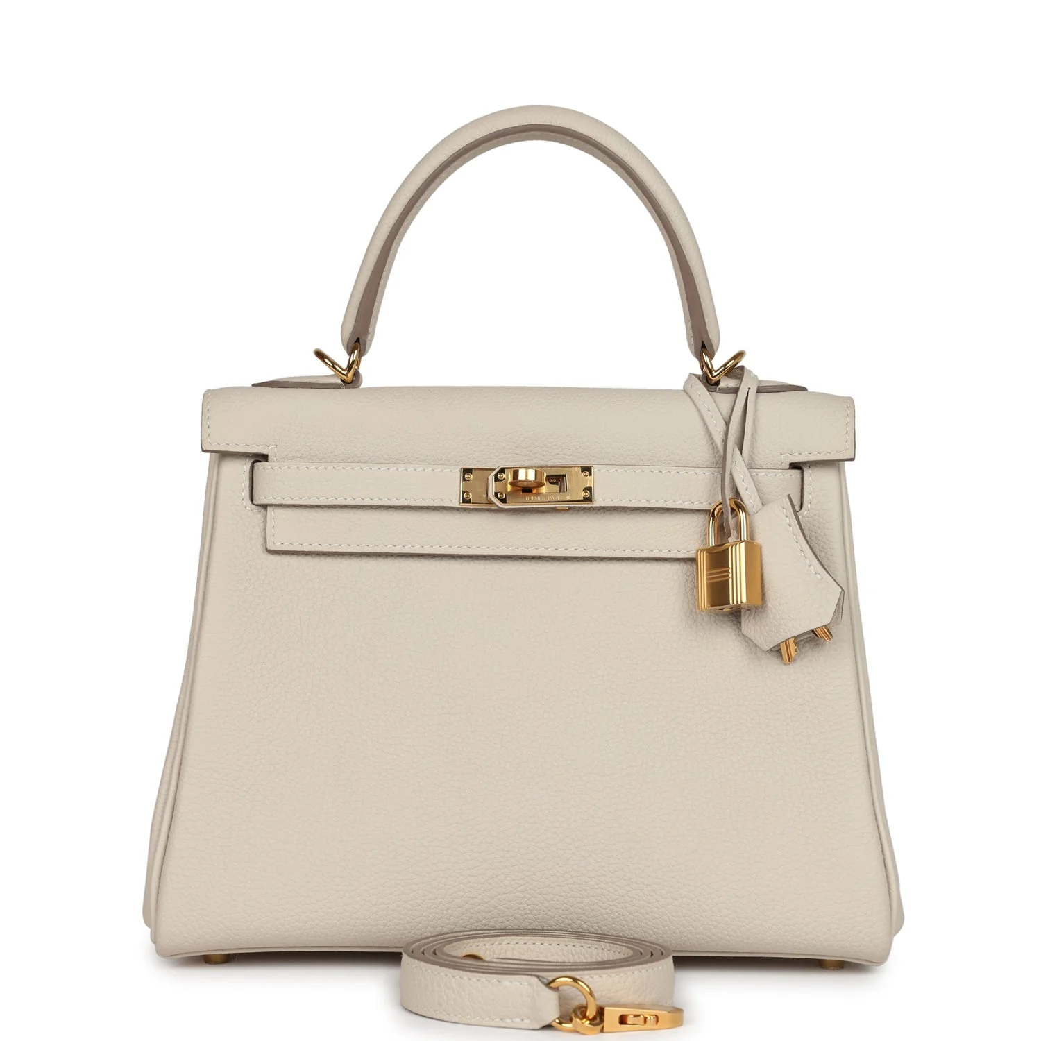 Hermes Kelly Retourne  Craie Togo Gold Hardware