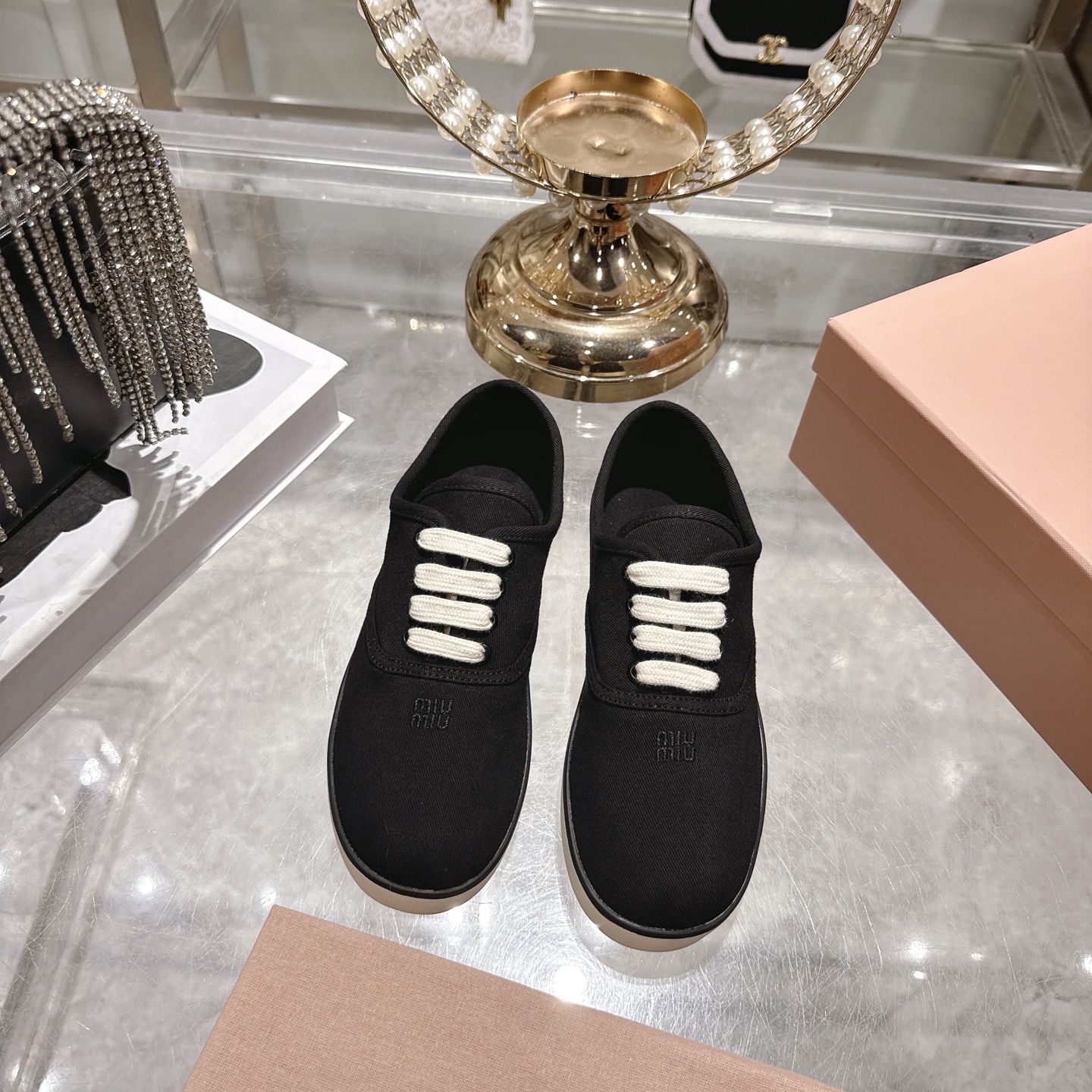 [TOP] Miu Miu Casual Shoes - Black - 711 Luxury
