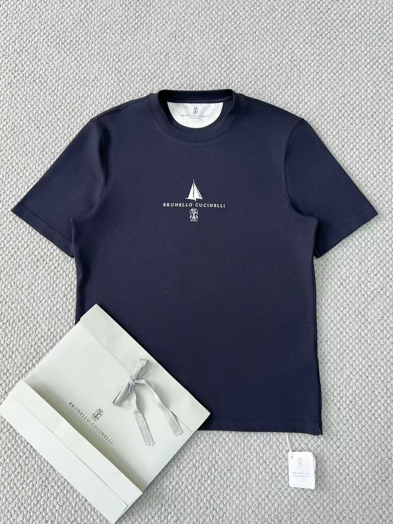 Brunello Cucinelli Accessory Brunello Cucinelli Round Neck Printed Short Sleeves | Nigo Office