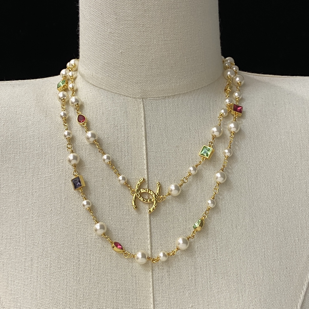 [TOP] CHANEL Long Necklace - Gold