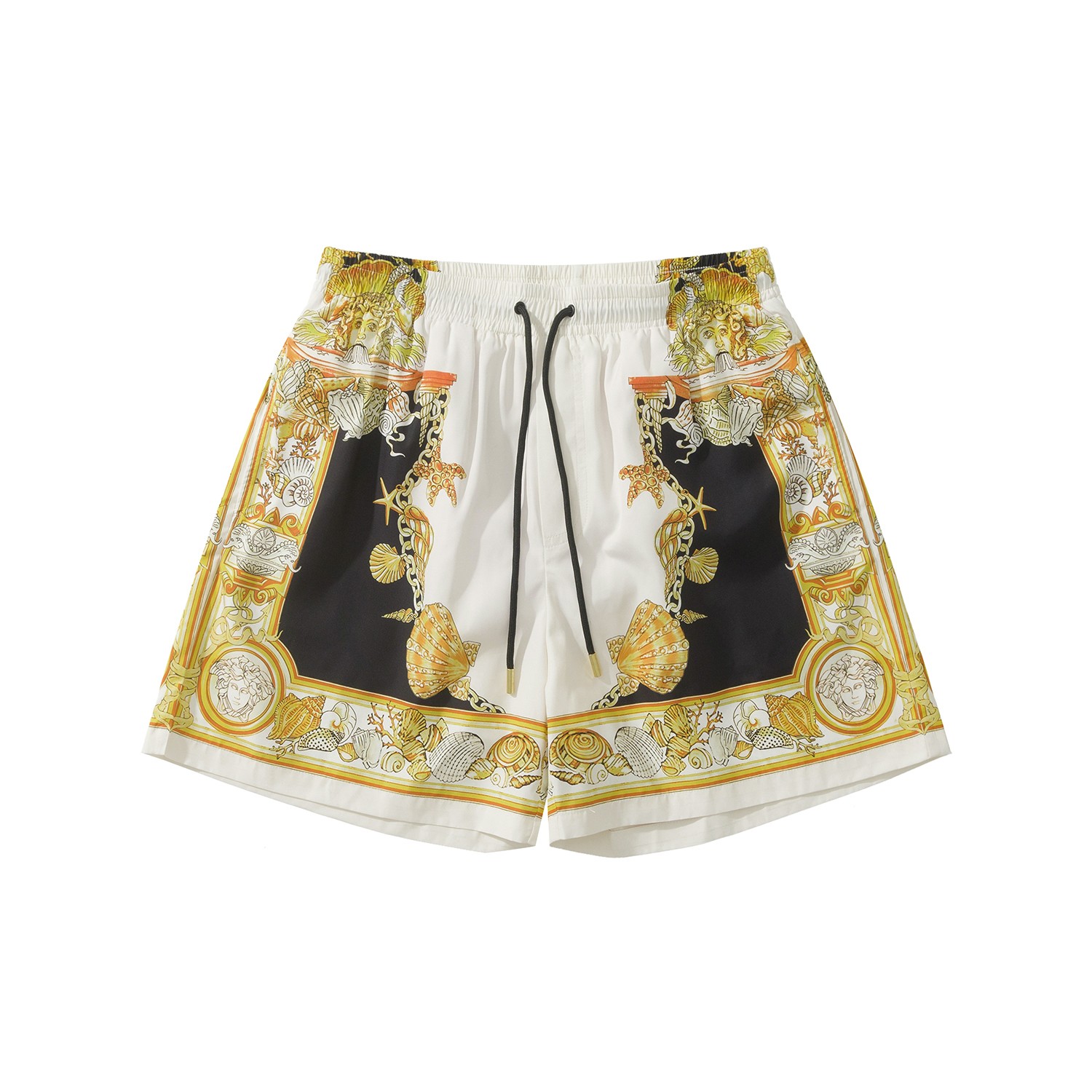 VERSACE Coral Theatre Silk Shorts #382220