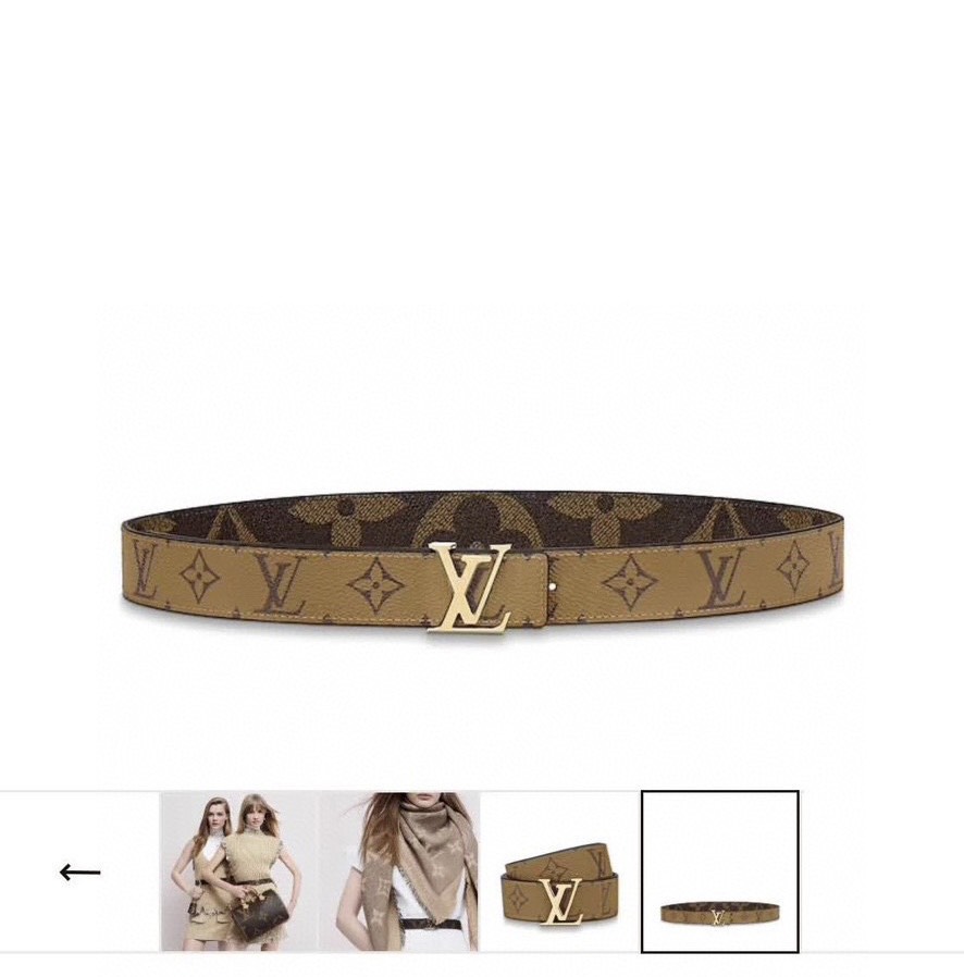 [TOP] Louis Vuitton LV Belt 3 cm - Brown - 711 Luxury