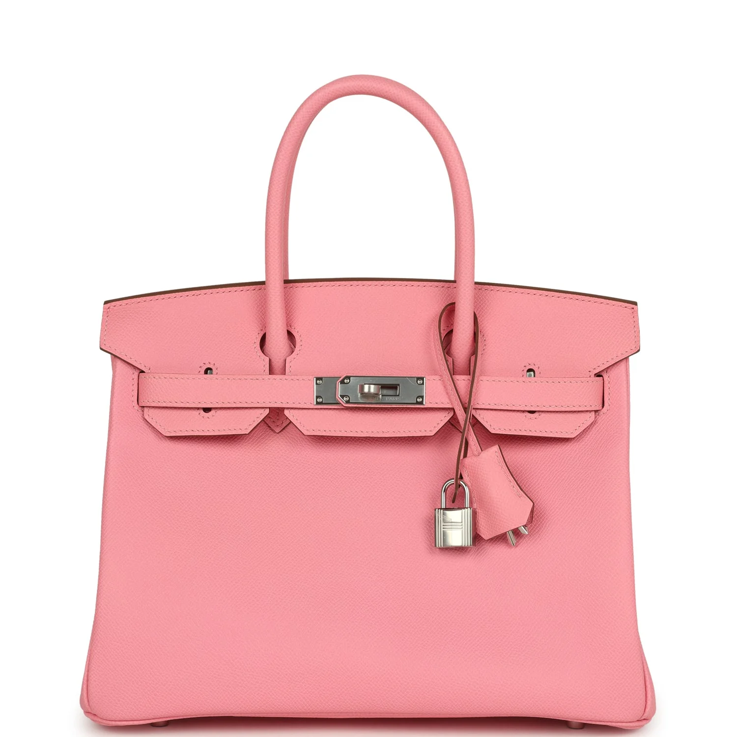 Hermes BirkinRose Confetti Epsom Palladium Hardware