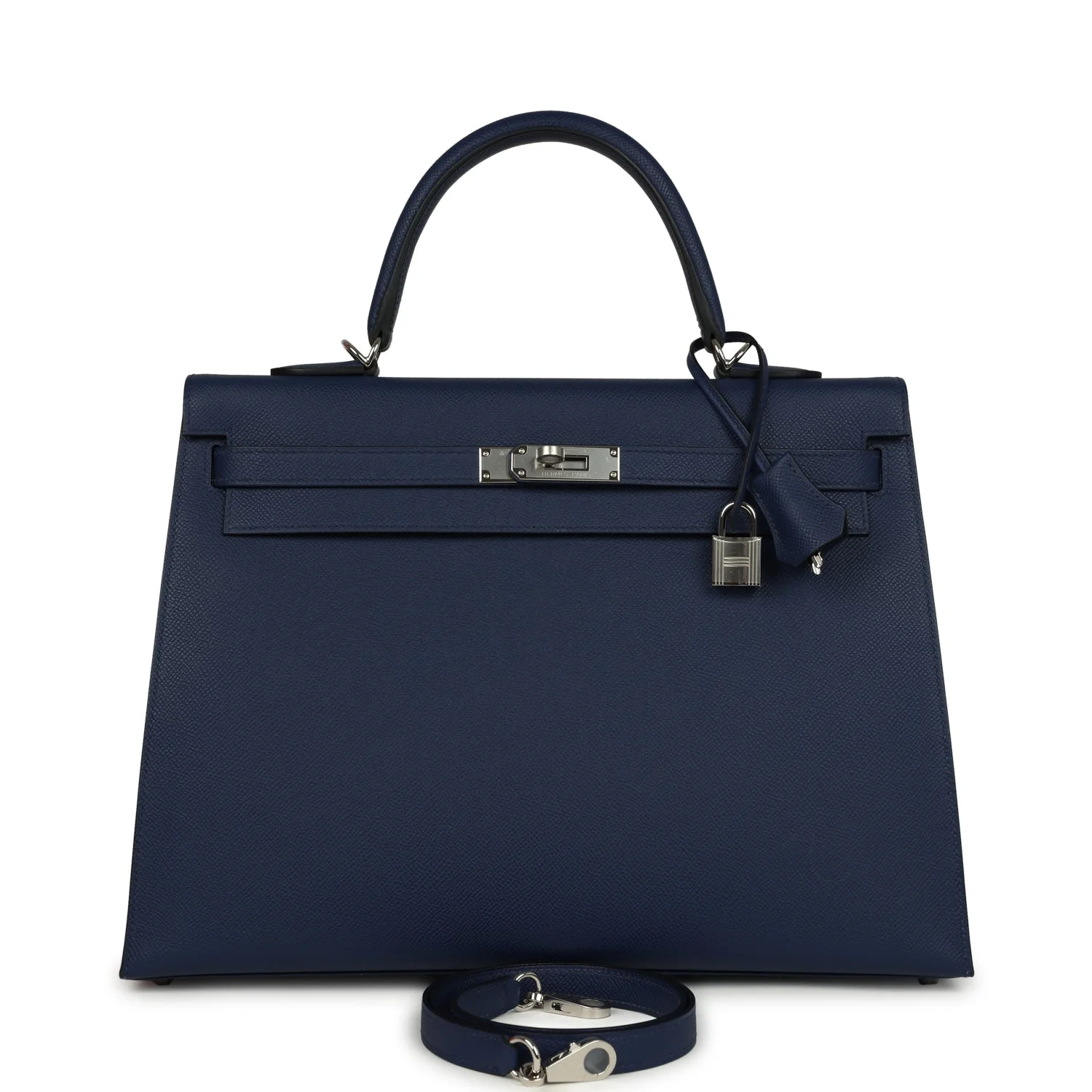Hermes Kelly Sellier 3 Bleu Saphir Epsom Palladium Hardware