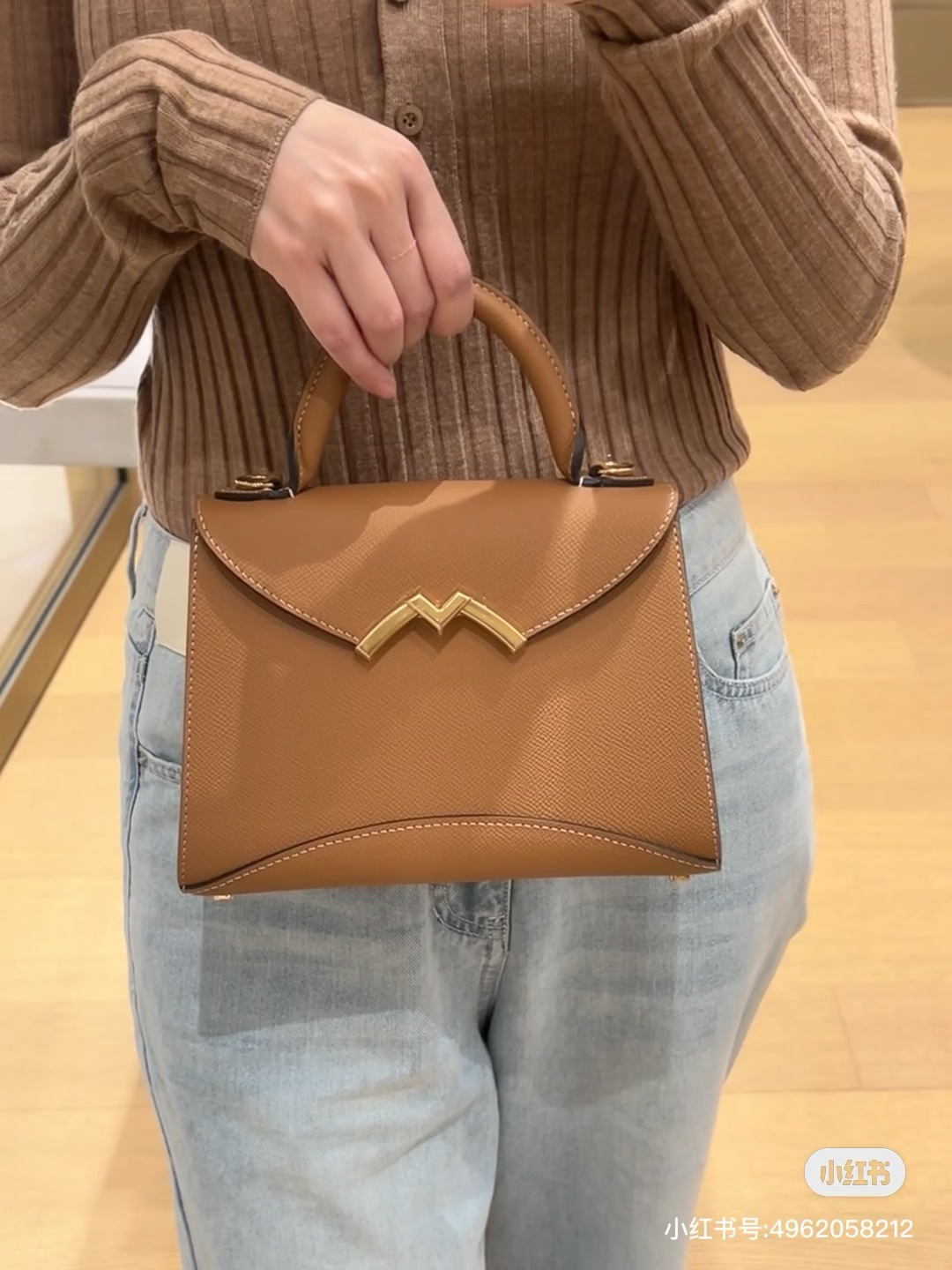 [TOP] MOYNAT Gabrielle Bag Cowhide 20x15x9cm - Brown - 711 Luxury