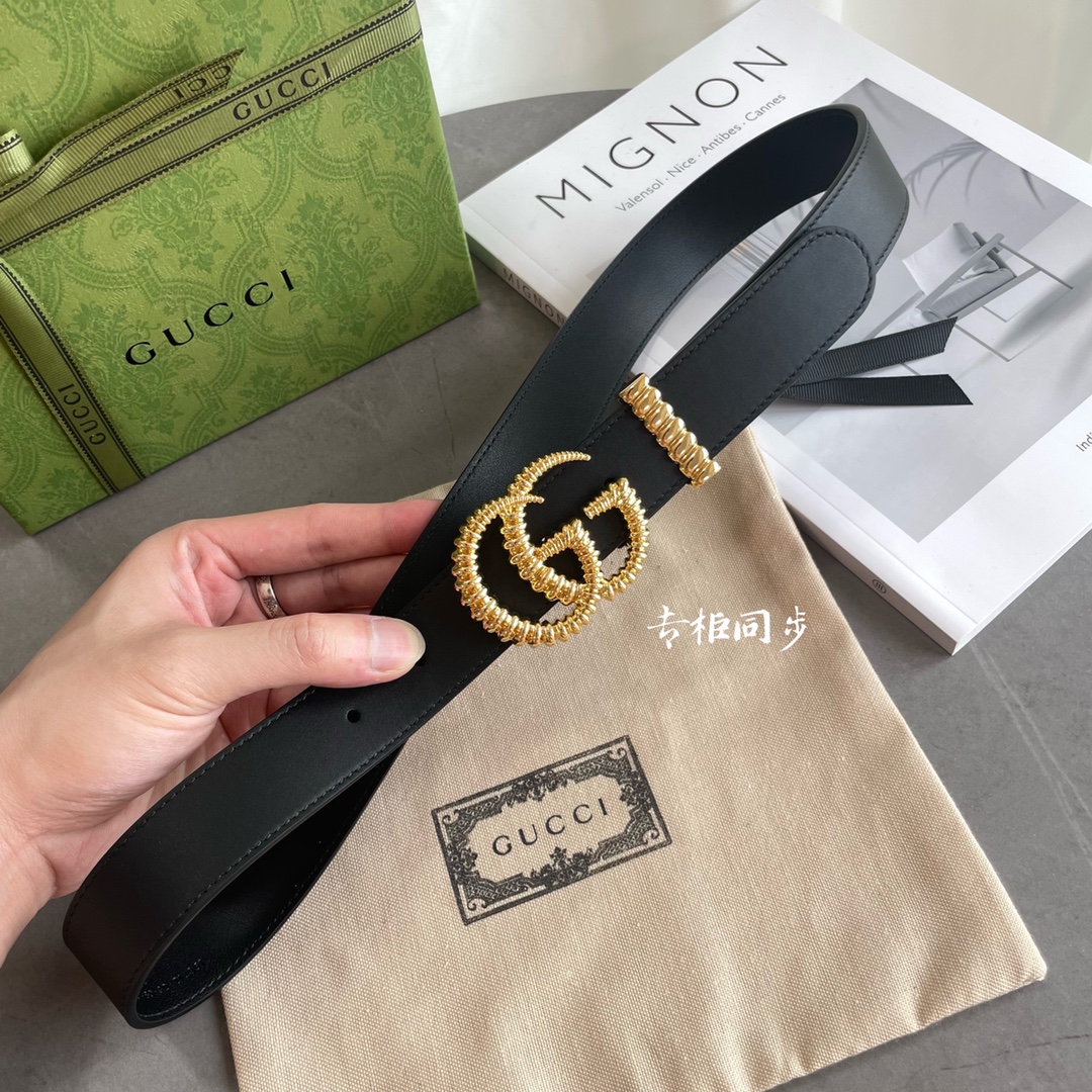 [TOP] GUCCI Belt 3cm - Black - 711 Luxury