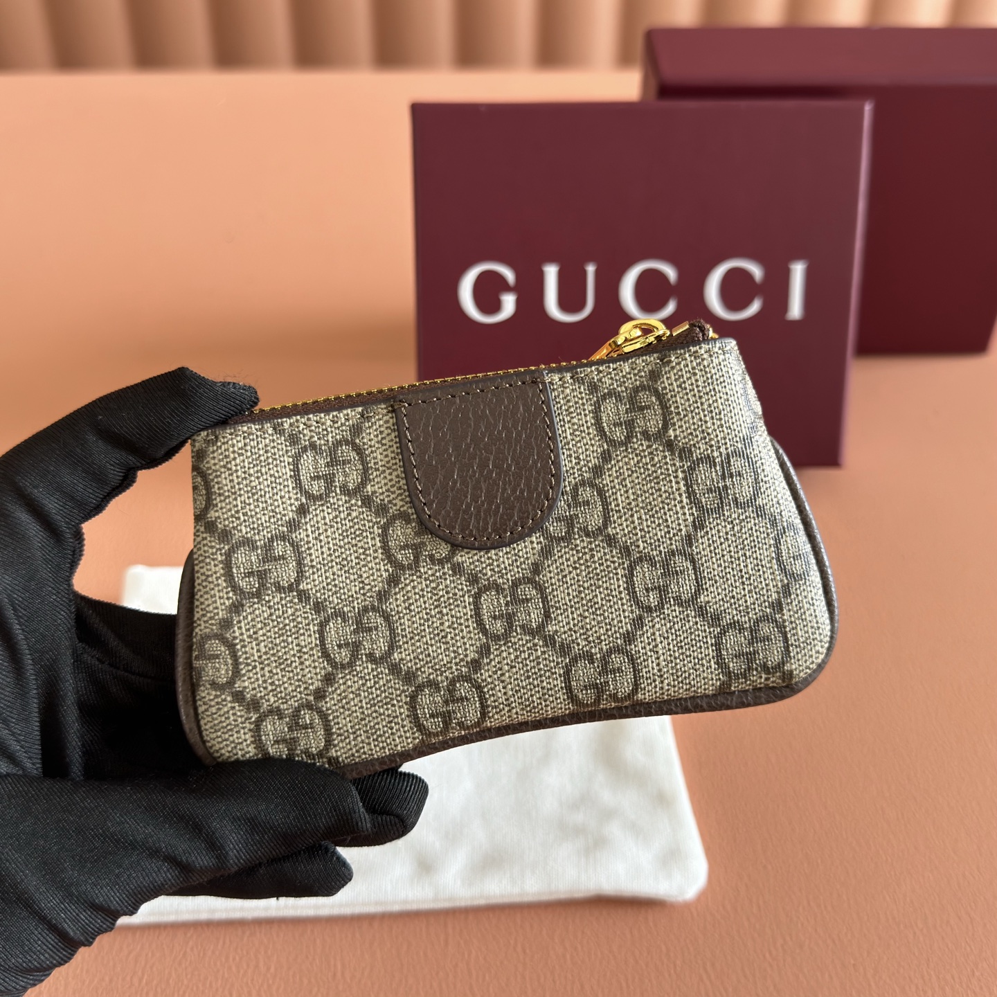 [TOP] GUCCI Coin Purse 12x7.5x1.5cm - Brown - 711 Luxury