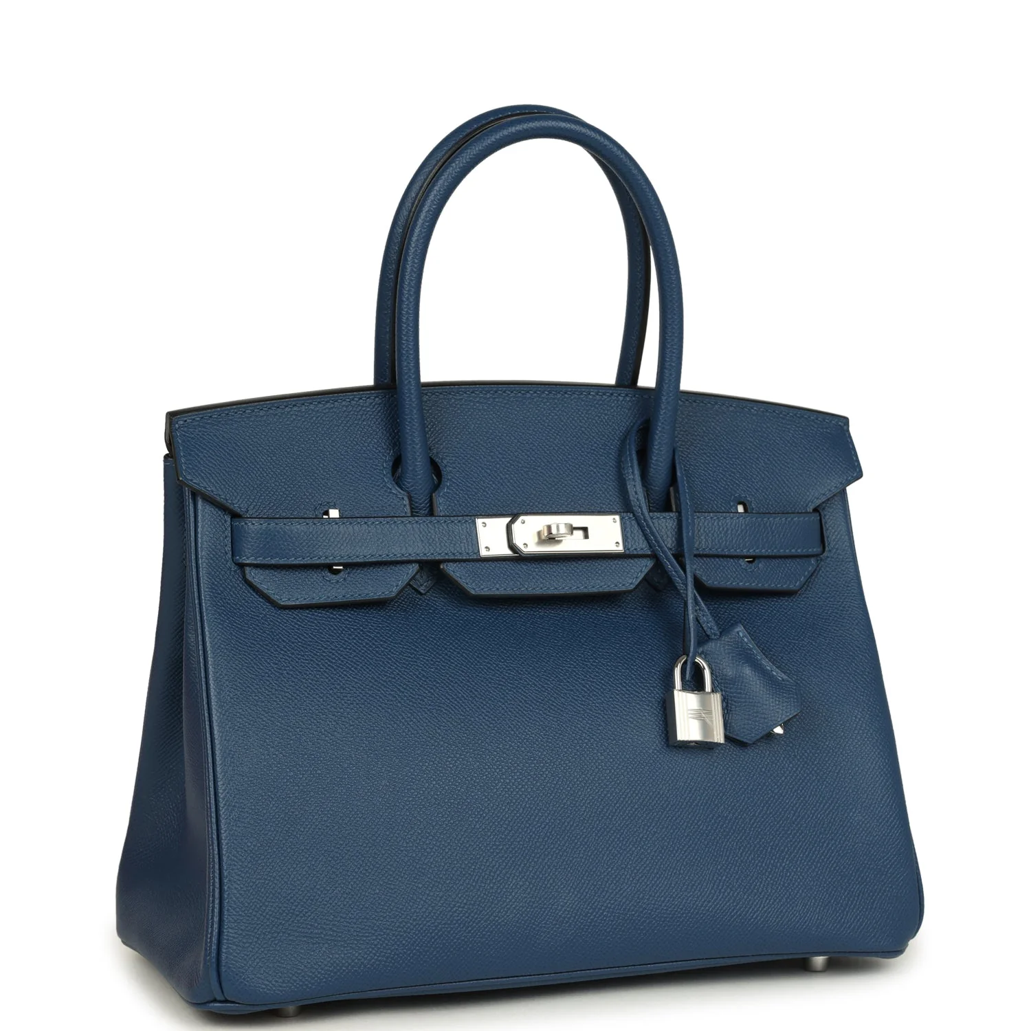 Hermes BirkinDeep Bleu Epsom Palladium Hardware